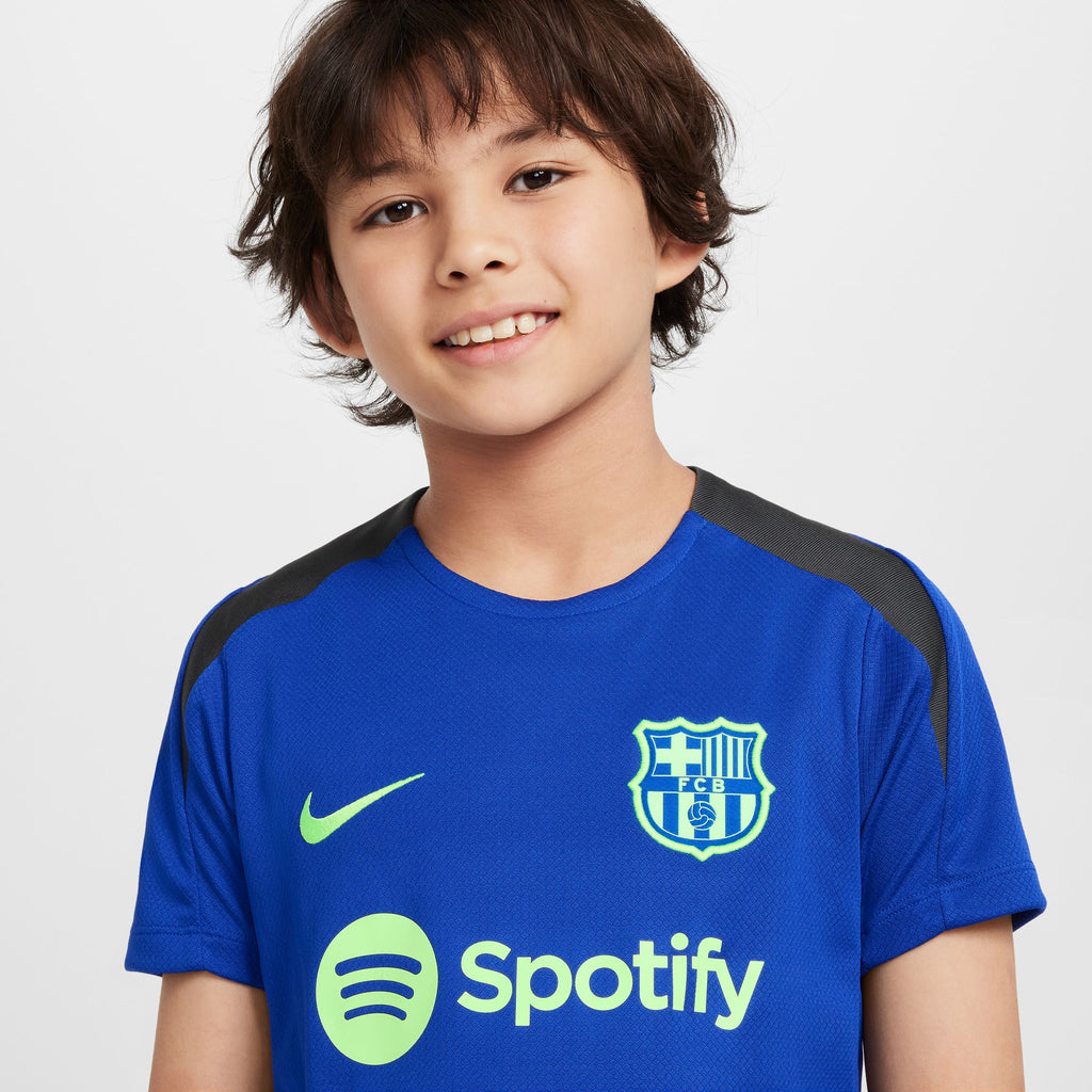 Nike FC Barcelona Strike Third Big Kids' Dri-FIT Soccer Knit Short-Sleeve Top - FQ2630-418-NIKE by Nike | Available at Niky's Sports