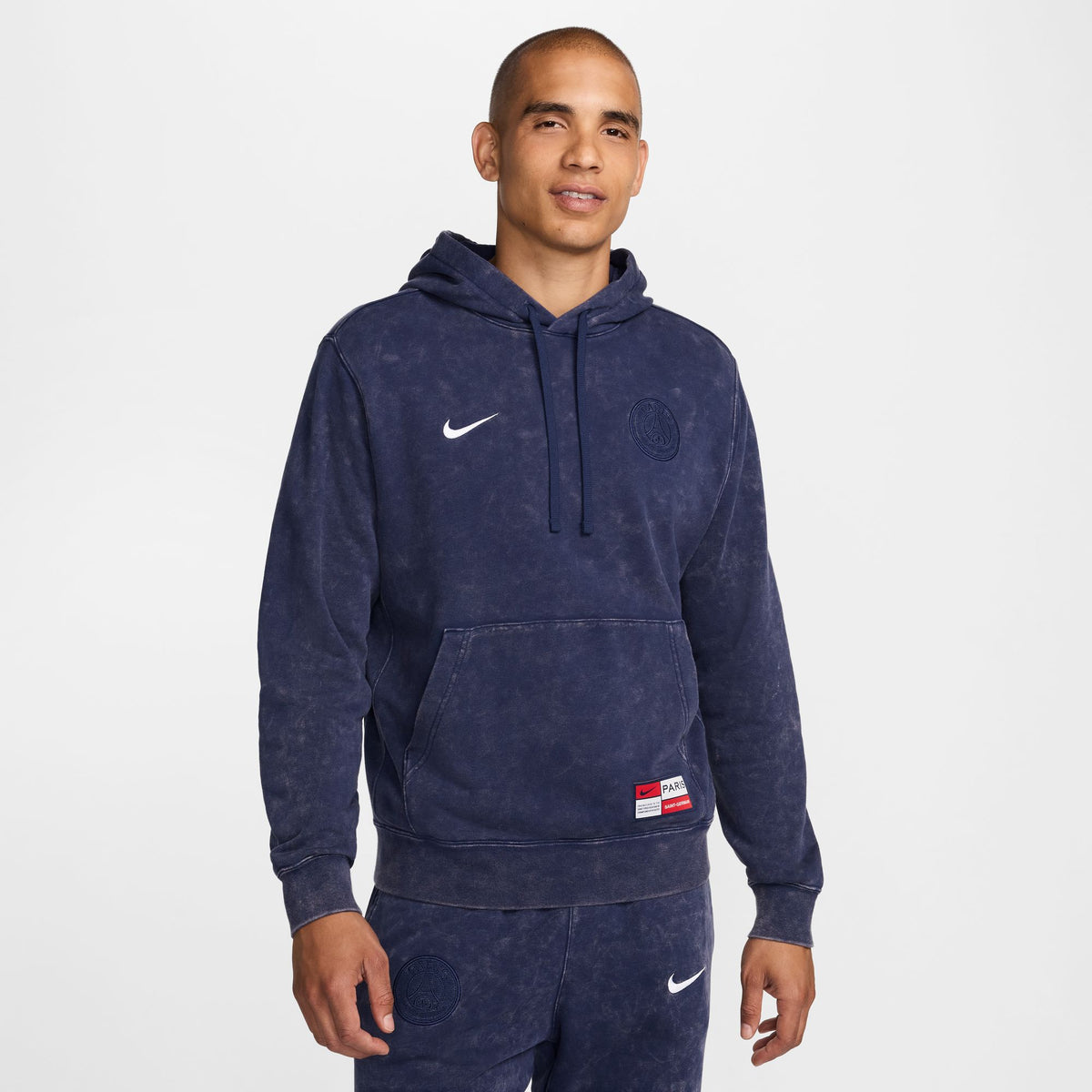 Nike Paris Saint-Germain Club Men&#39;s Soccer French Terry Pullover Hoodie - FQ3005-410-NIKE by Nike | Available at Niky&#39;s Sports