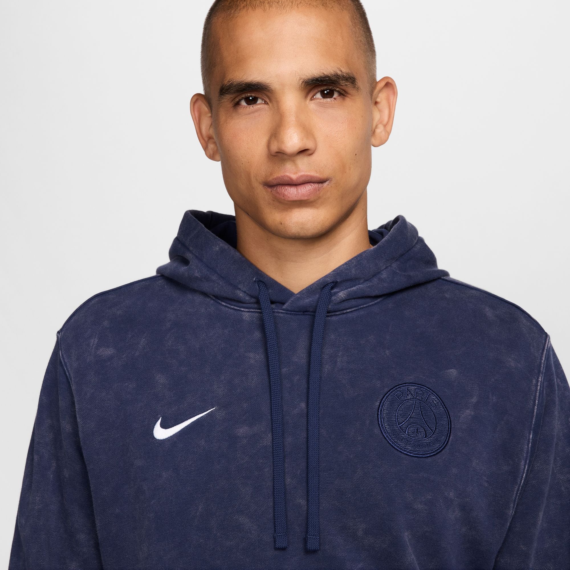 Nike Paris Saint-Germain Club Men's Soccer French Terry Pullover Hoodie - FQ3005-410-NIKE by Nike | Available at Niky's Sports