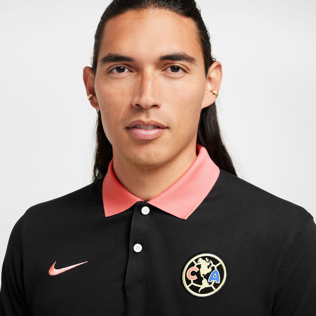 Nike Club America Polo Slim 2.0 - FQ3048-010-NIKE by Nike | Available at Niky's Sports