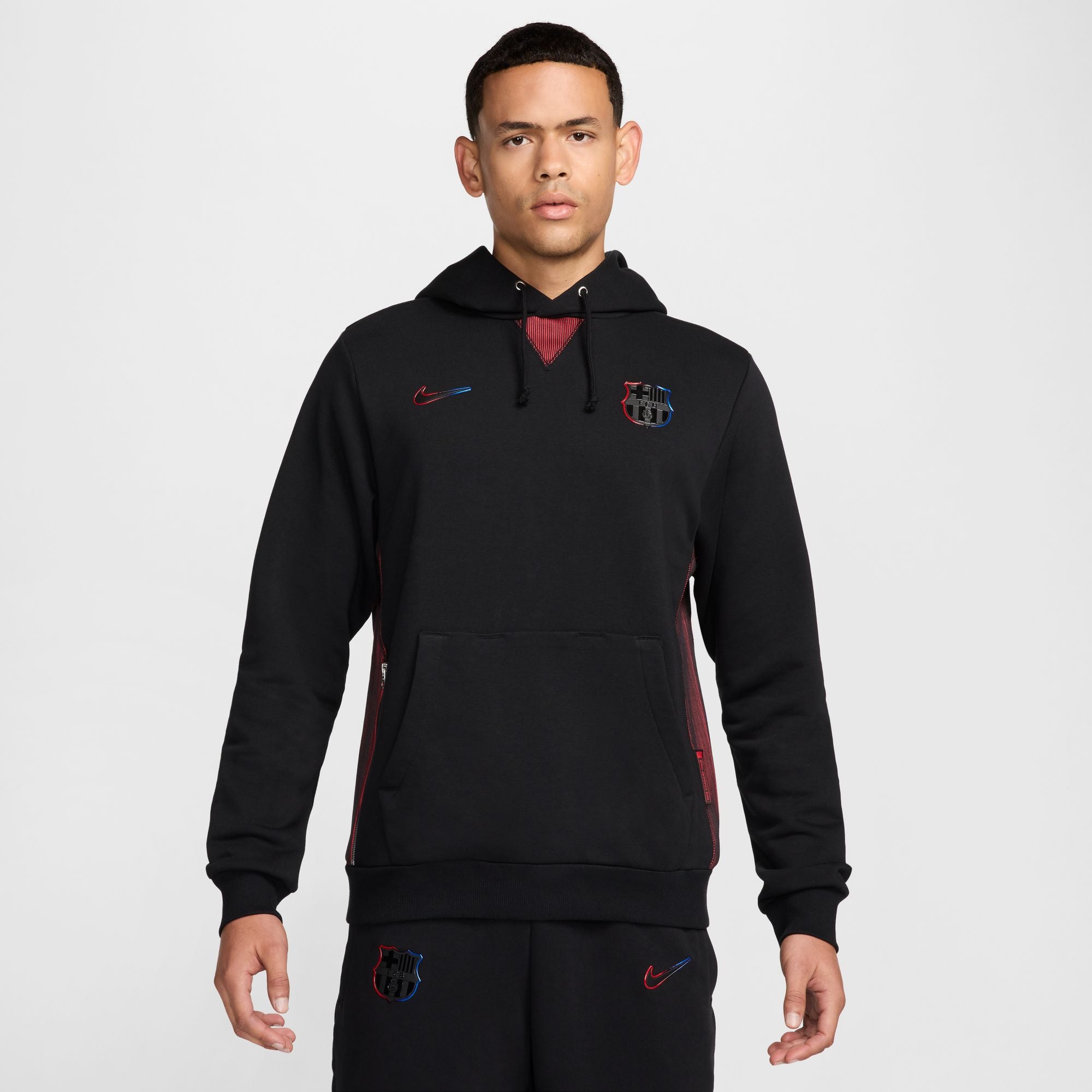 Nike FC Barcelona Standard Issue Away Men's Dri-FIT Soccer Pullover Hoodie - FQ3216-010-NIKE by Nike | Available at Niky's Sports
