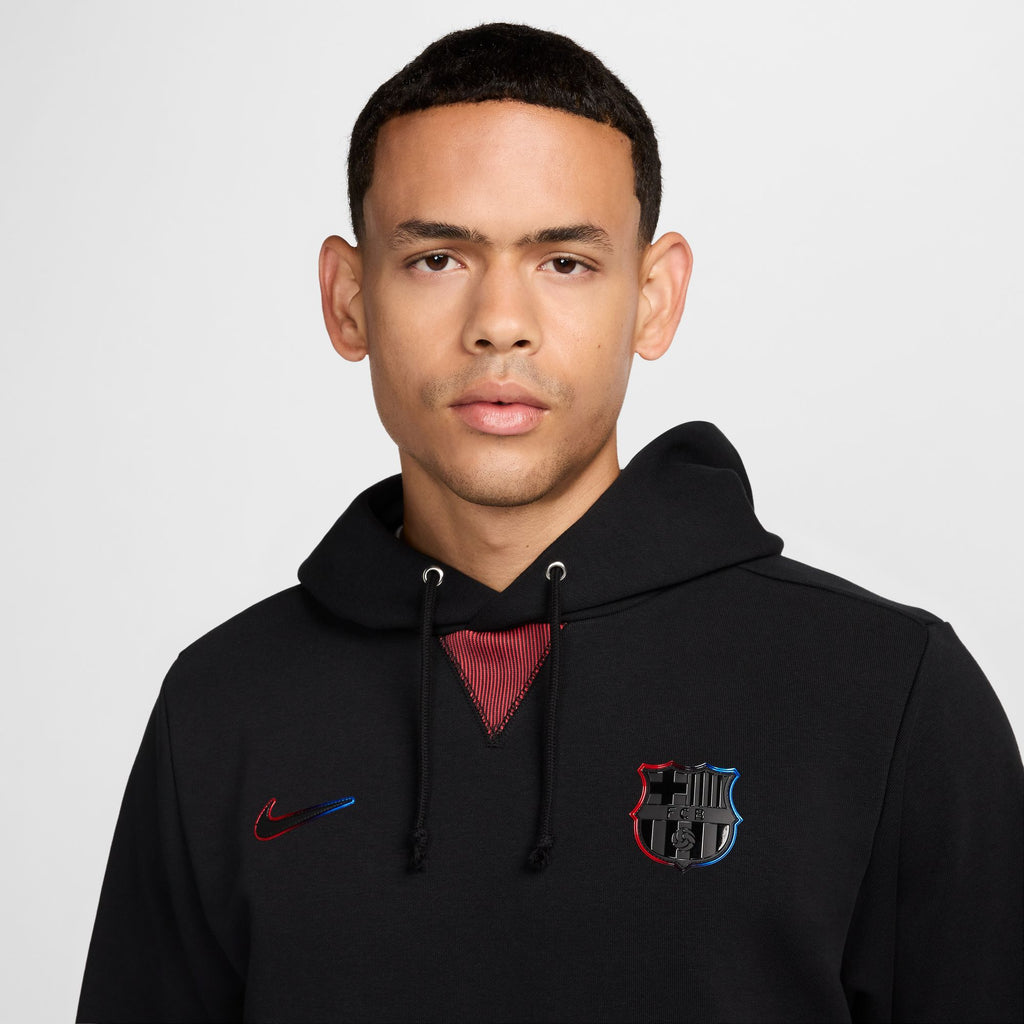 Nike FC Barcelona Standard Issue Away Men's Dri-FIT Soccer Pullover Hoodie - FQ3216-010-NIKE by Nike | Available at Niky's Sports