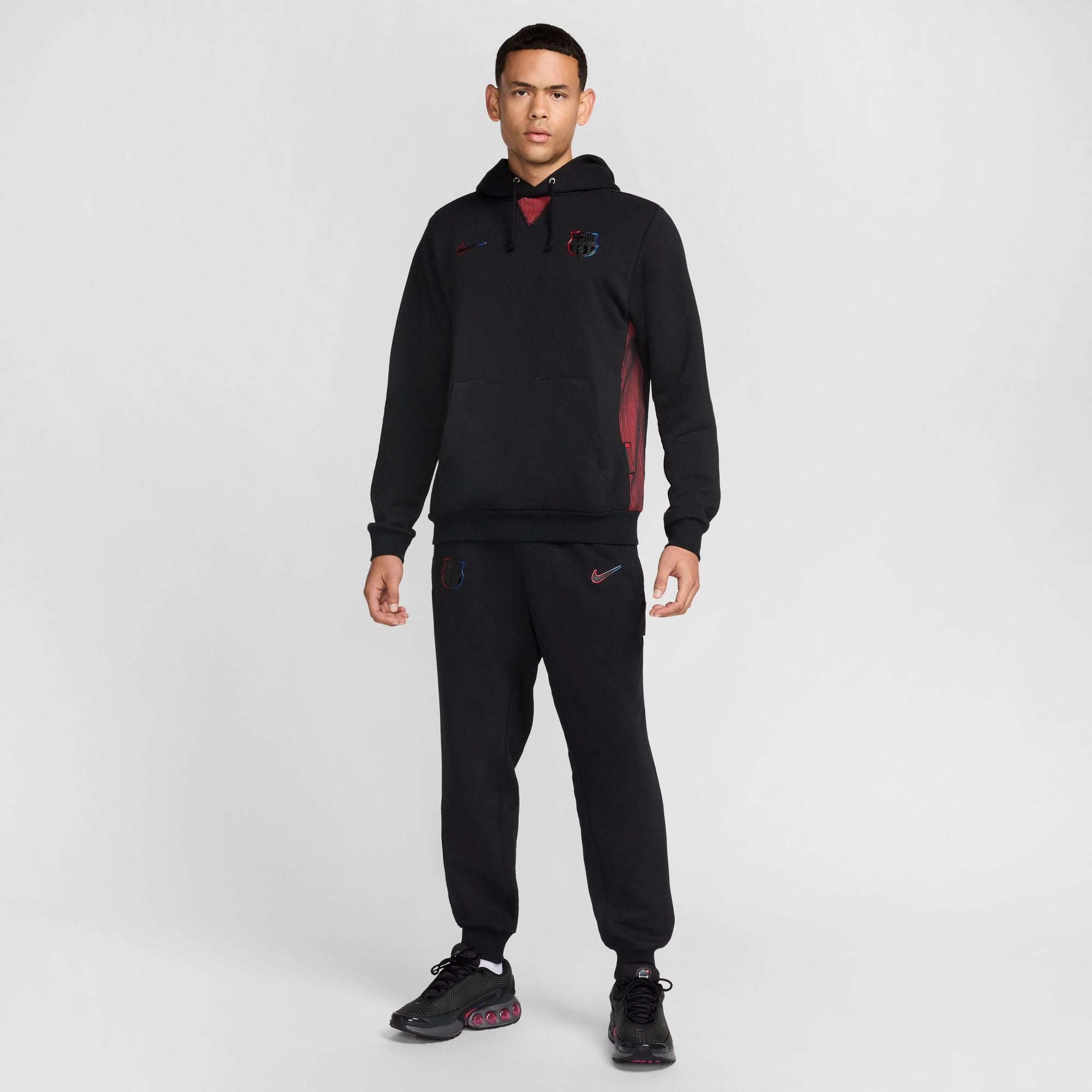 Nike FC Barcelona Standard Issue Away Men's Dri-FIT Soccer Pullover Hoodie - FQ3216-010-NIKE by Nike | Available at Niky's Sports