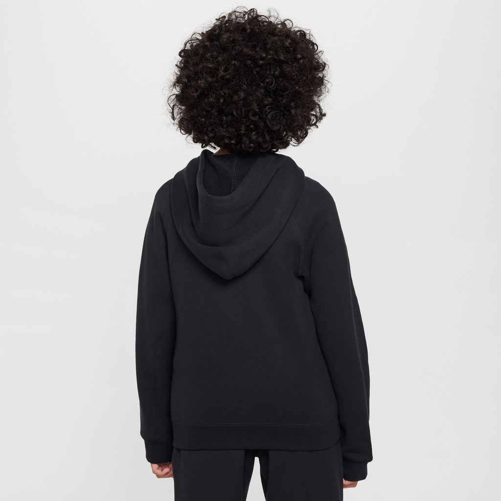NIKE FC BARCELONA BIG KIDS' FLEECE PULLOVER HOODIE - FQ3469-010-NIKE by Nike | Available at Niky's Sports