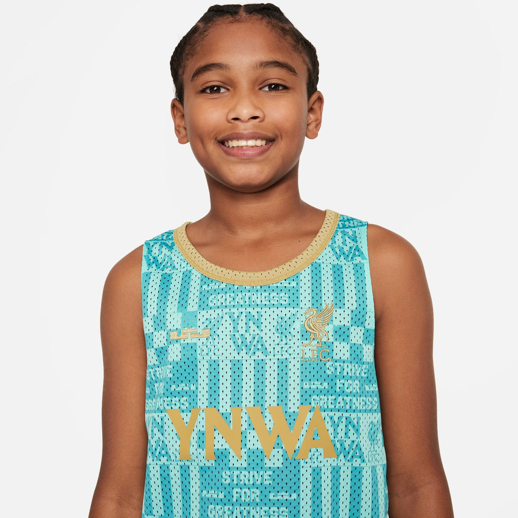 Nike LeBron x Liverpool FC Culture of Basketball Big Kids' Reversible Soccer Jersey - FQ4128-305-NIKE by Nike | Available at Niky's Sports