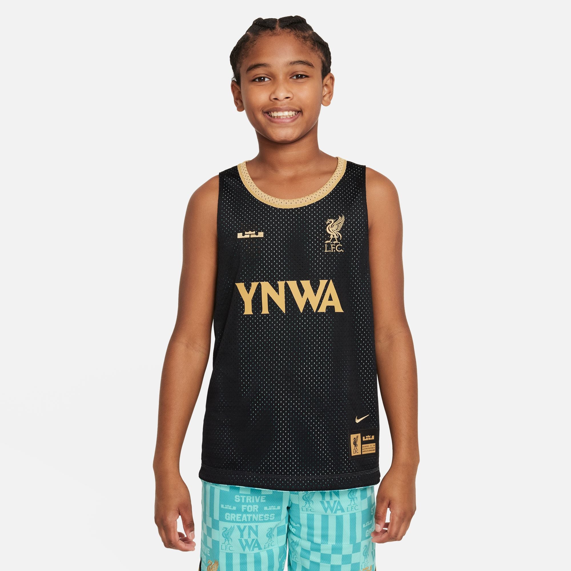 Nike LeBron x Liverpool FC Culture of Basketball Big Kids' Reversible Soccer Jersey - FQ4128-305-NIKE by Nike | Available at Niky's Sports