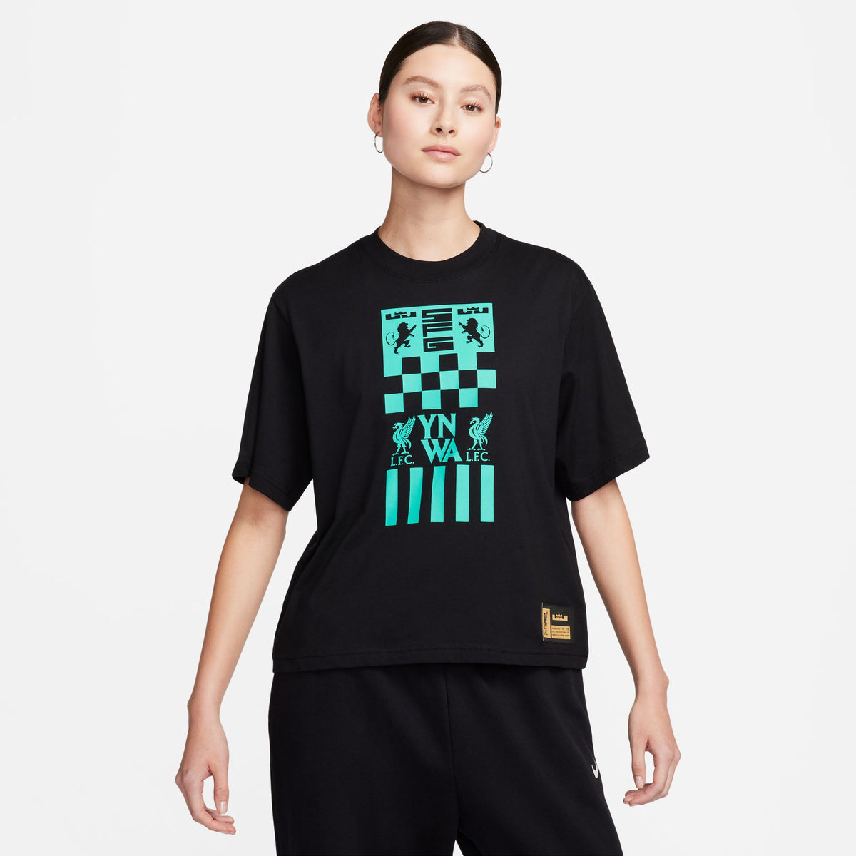 Nike LeBron x Liverpool FC Women&#39;s Soccer T-Shirt - FQ6569-010-NIKE by Nike | Available at Niky&#39;s Sports