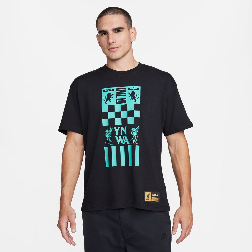 Nike LeBron x Liverpool FC Men's Max90 Soccer T-Shirt - FQ6585-010-NIKE by Nike | Available at Niky's Sports