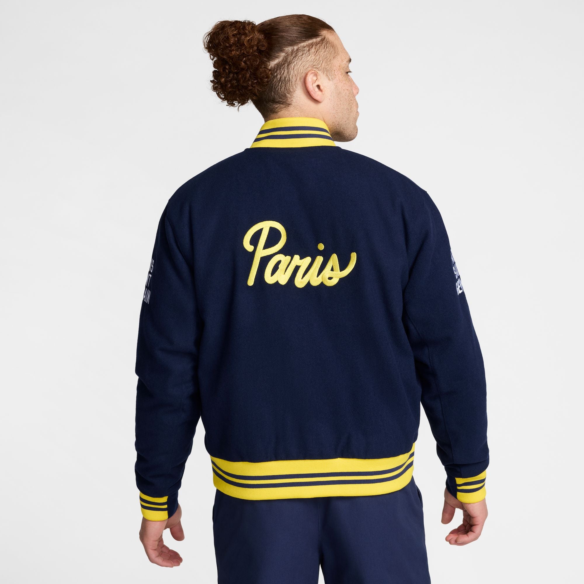 Nike Paris Saint-Germain Authentics Men's Soccer Varsity Jacket - FQ7803-410-NIKE by Nike | Available at Niky's Sports