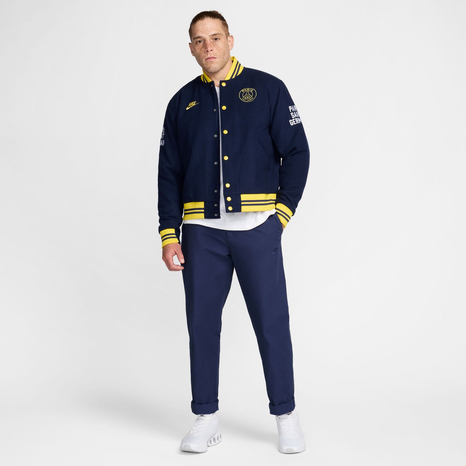 Nike Paris Saint-Germain Authentics Men's Soccer Varsity Jacket - FQ7803-410-NIKE by Nike | Available at Niky's Sports