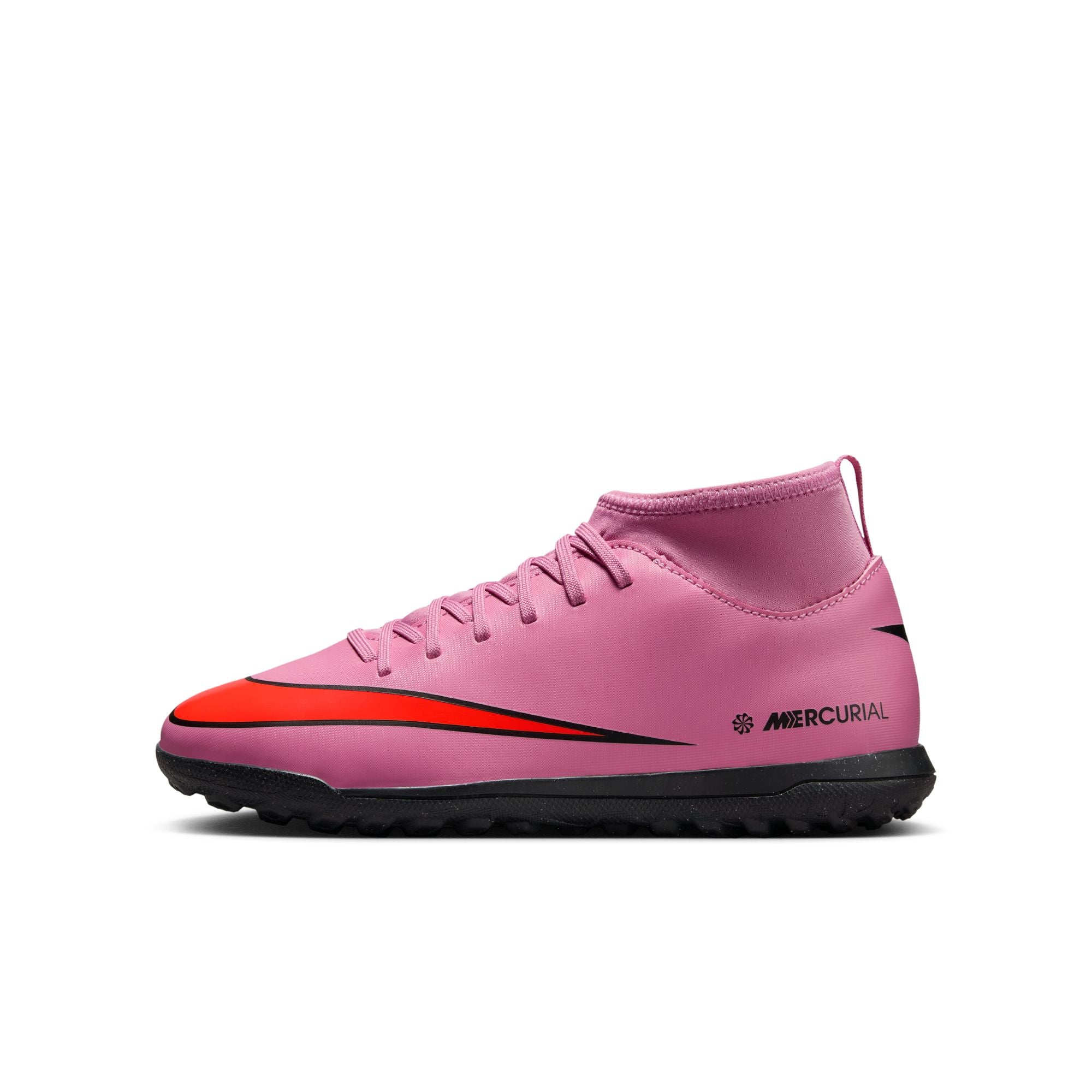 Nike Jr. Mercurial Superfly 10 Club Little/Big Kids' Turf High-Top Soccer Shoes - FQ8313-600-NIKE by Nike | Available at Niky's Sports