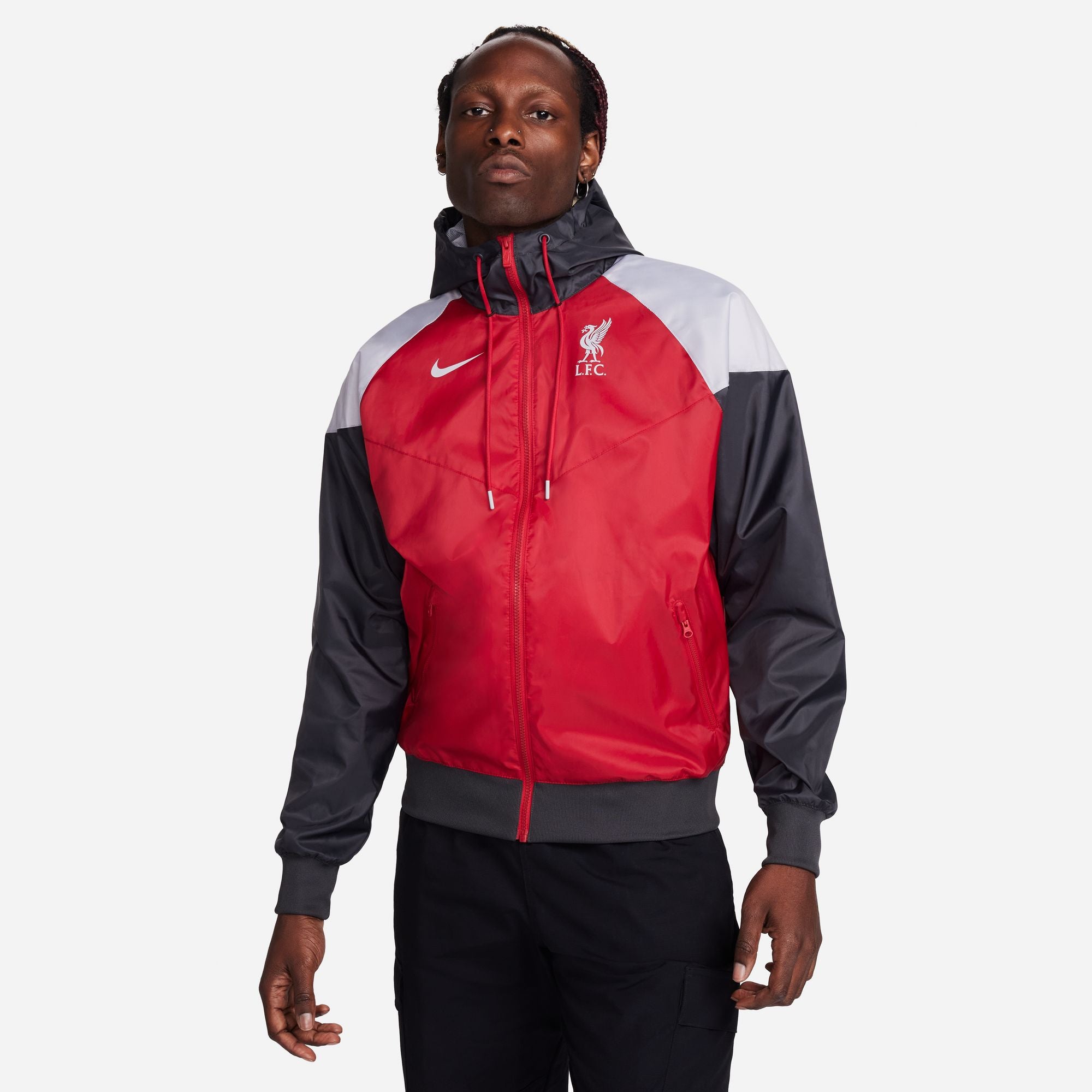 Nike Liverpool FC Sport Essentials Windrunner Men's Soccer Hooded Woven Jacket - FV0104-687-NIKE by Nike | Available at Niky's Sports