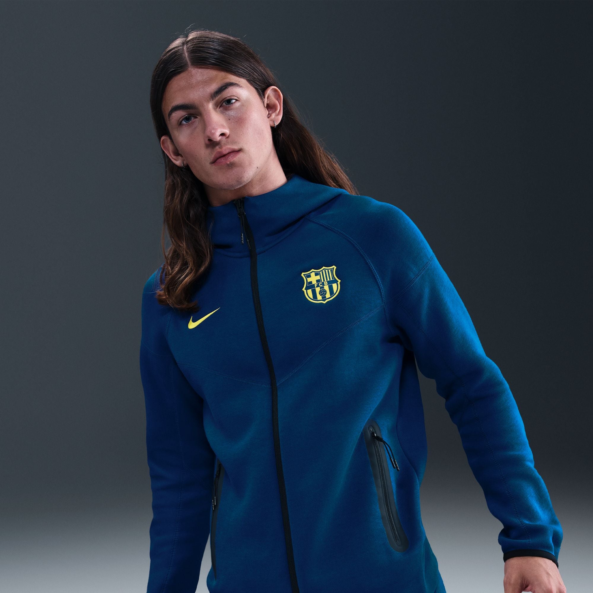 Nike FC Barcelona Tech Windrunner Fourth Men's Soccer Fleece Full-Zip