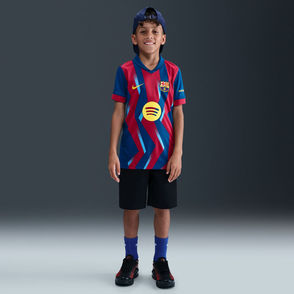 Nike FC Barcelona 2025/26 Stadium Fourth Big Kids' Dri-FIT Soccer Replica Jersey