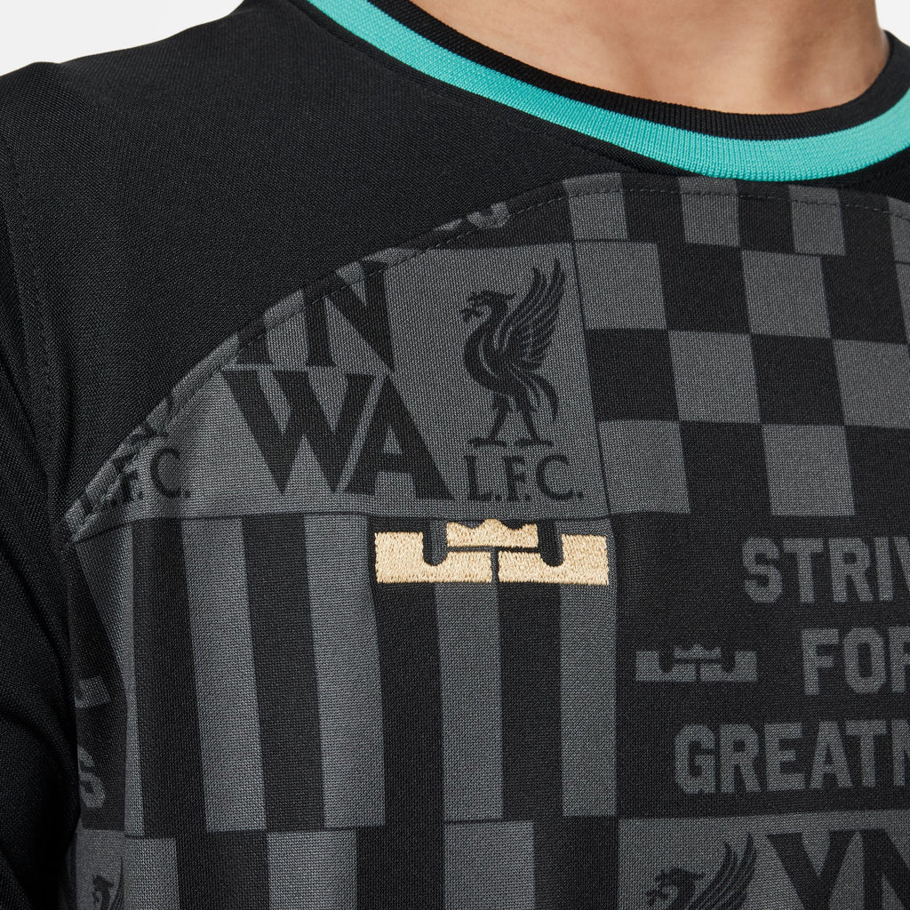 Nike LeBron x Liverpool FC Stadium Big Kids' Dri-FIT Replica Soccer Jersey - FZ3201-011-NIKE by Nike | Available at Niky's Sports