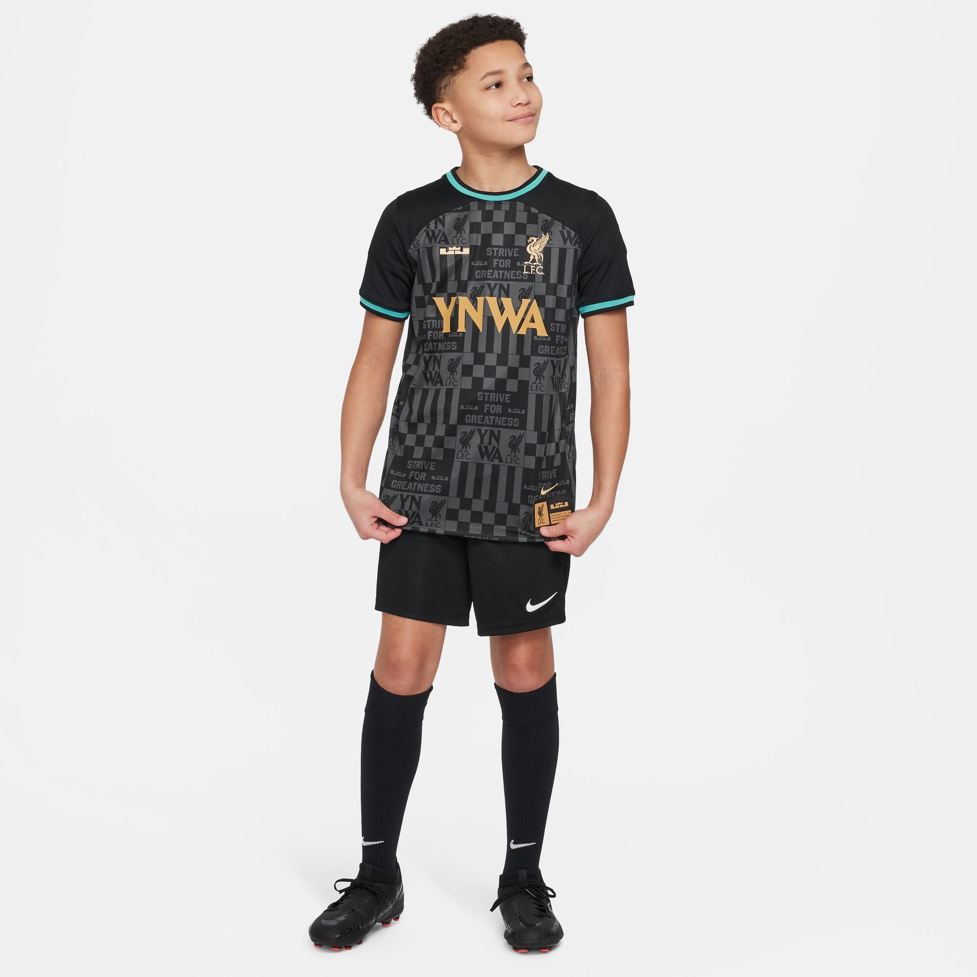 Nike LeBron x Liverpool FC Stadium Big Kids' Dri-FIT Replica Soccer Jersey - FZ3201-011-NIKE by Nike | Available at Niky's Sports