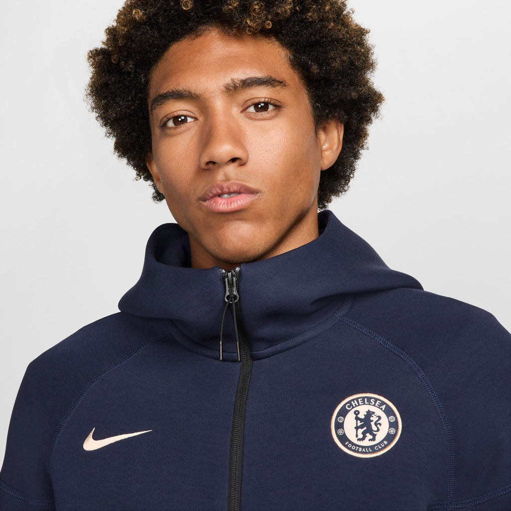 Nike Chelsea FC Tech Fleece Windrunner Men's Soccer Full-Zip Hoodie - FZ4175-452-NIKE by Nike | Available at Niky's Sports