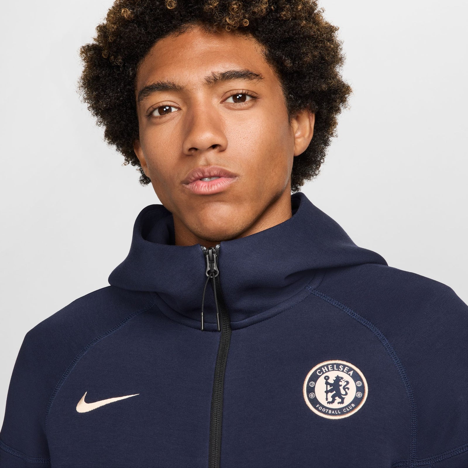 Nike Chelsea FC Tech Fleece Windrunner Men's Soccer Full-Zip Hoodie - FZ4175-452-NIKE by Nike | Available at Niky's Sports