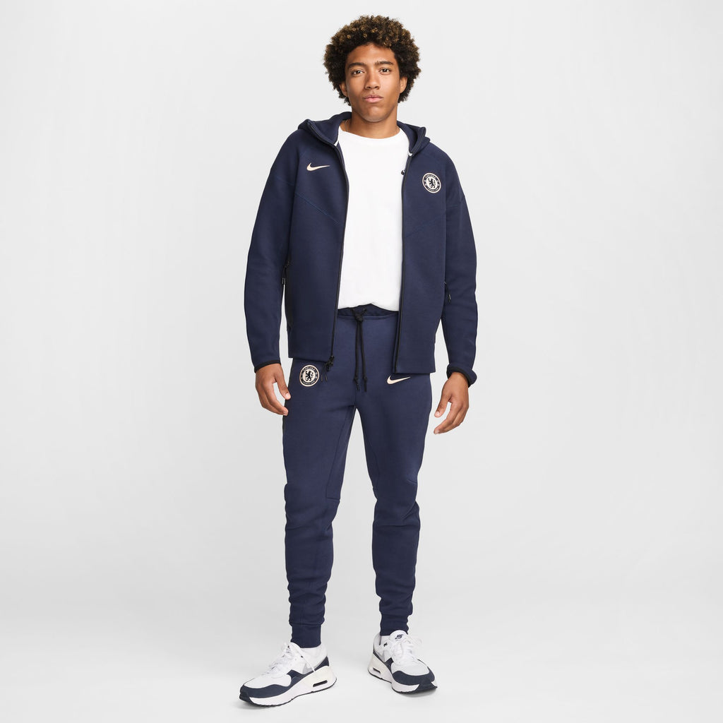Nike Chelsea FC Tech Fleece Windrunner Men's Soccer Full-Zip Hoodie - FZ4175-452-NIKE by Nike | Available at Niky's Sports