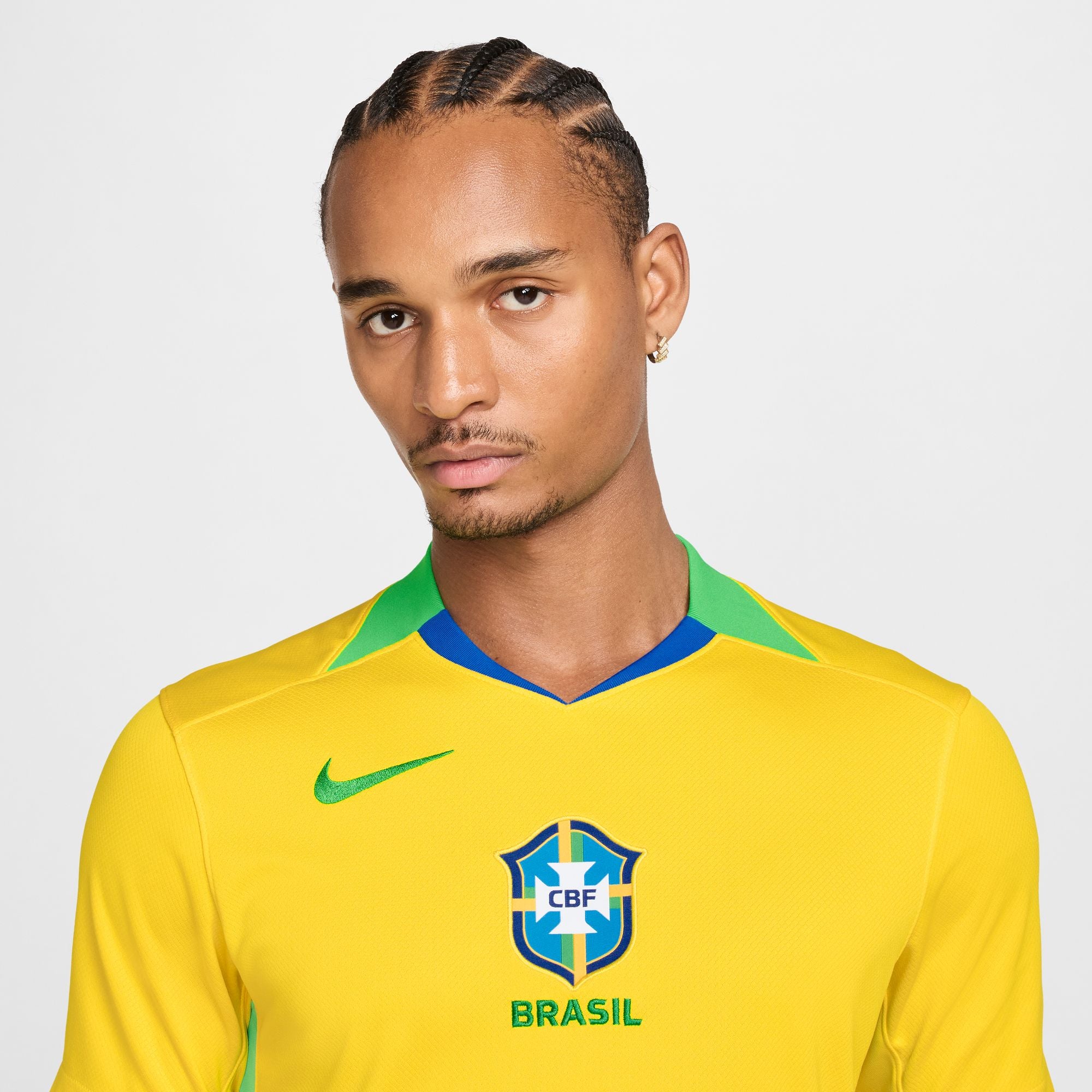 Nike Brazil 2025 Stadium Home (Women's Team) Men's Dri-FIT Soccer Repl