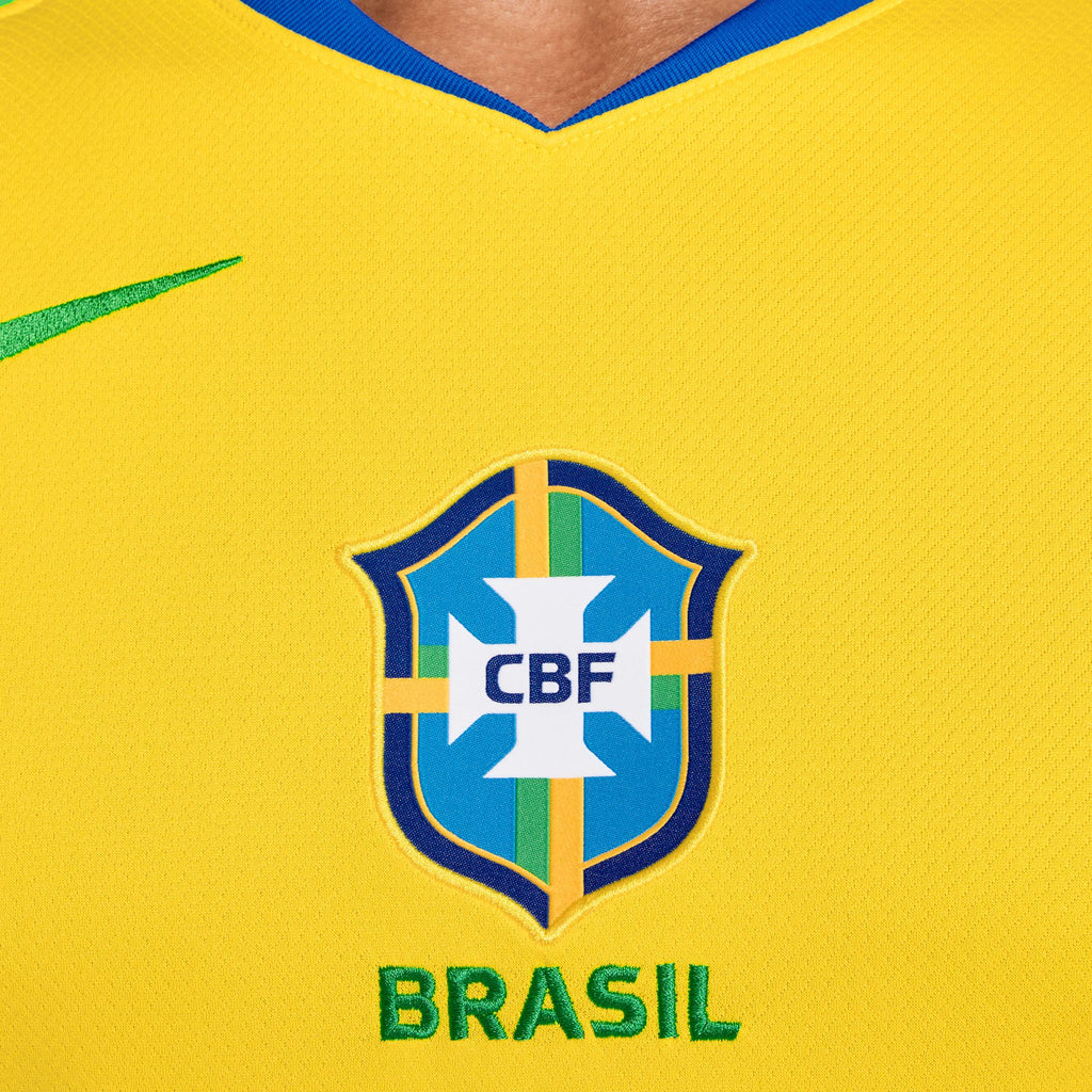 Nike Brazil 2025 Stadium Home (Women's Team) Men's Dri-FIT Soccer Replica Jersey - FZ9011-718-NIKE by Nike | Available at Niky's Sports
