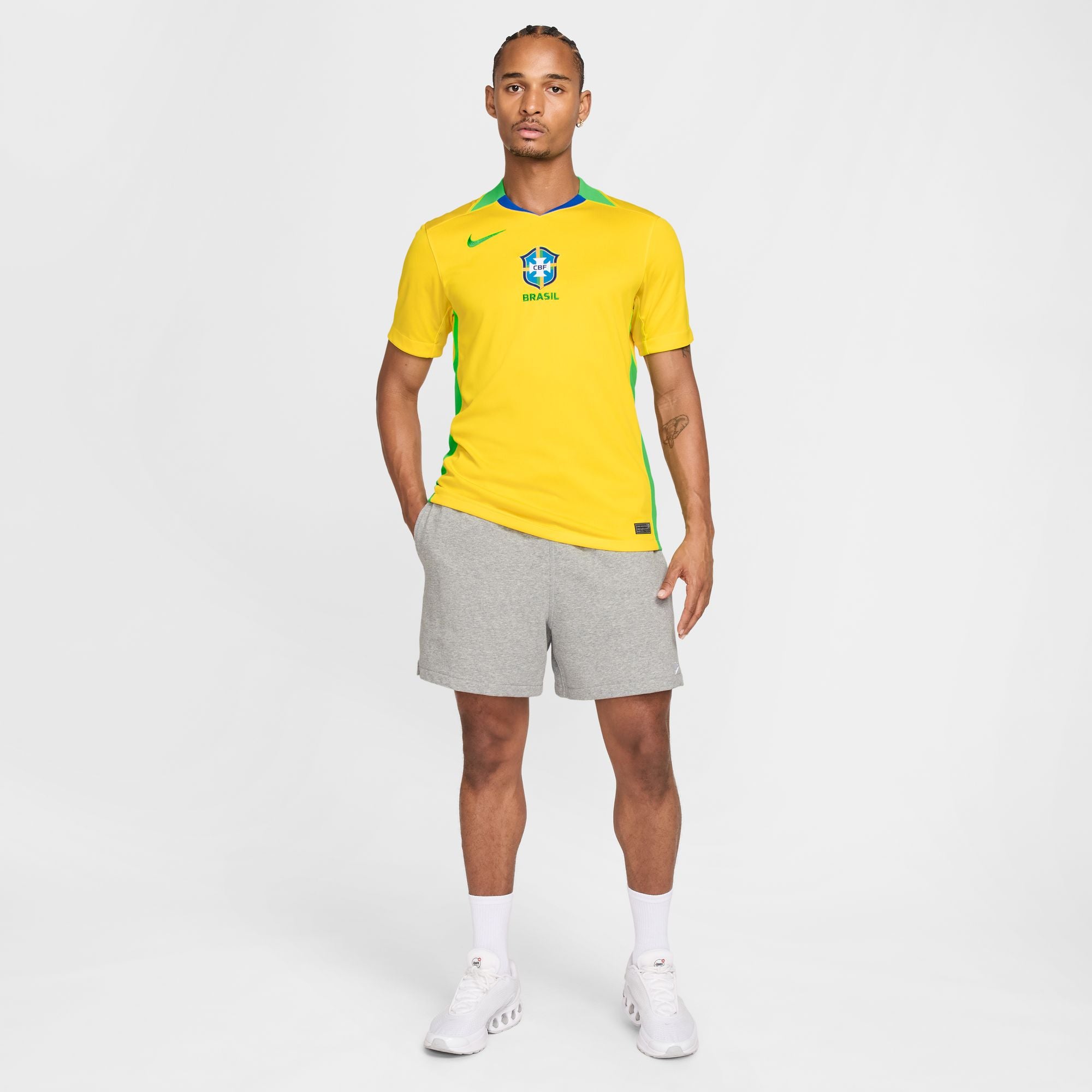 Nike Brazil 2025 Stadium Home (Women's Team) Men's Dri-FIT Soccer Replica Jersey - FZ9011-718-NIKE by Nike | Available at Niky's Sports