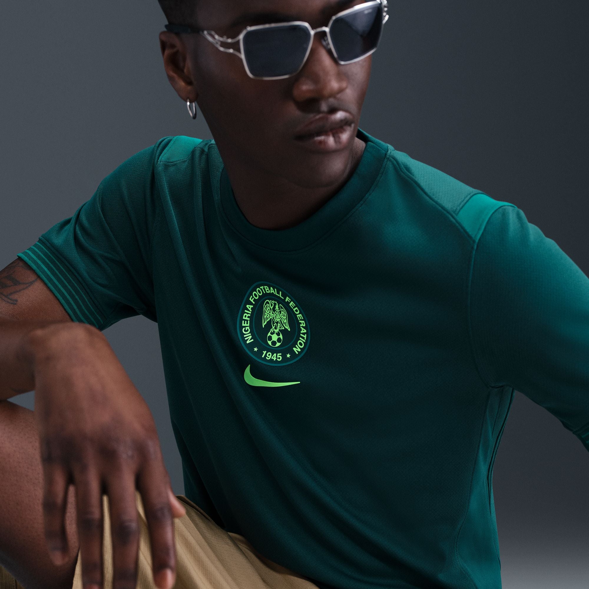Nike Nigeria 2025 Stadium Home (Women's Team) Men's Dri-FIT Soccer Replica Jersey - FZ9026-483-NIKE by Nike | Available at Niky's Sports