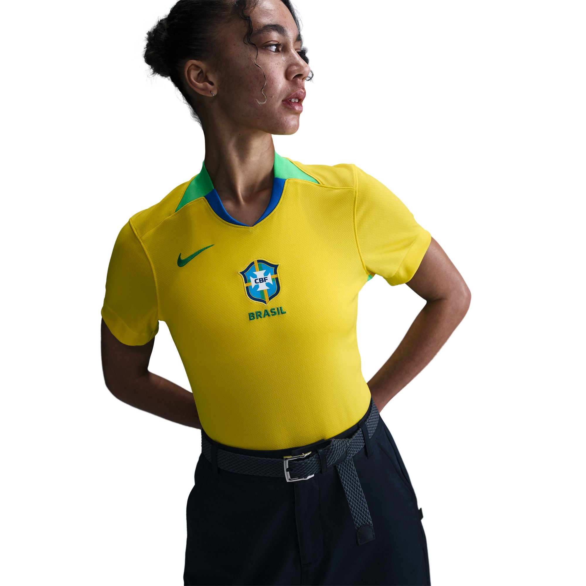 Nike Brazil 2025 Stadium Home (Women's Team) Women's Dri-FIT Soccer Replica Jersey - FZ9125-718-NIKE by Nike | Available at Niky's Sports