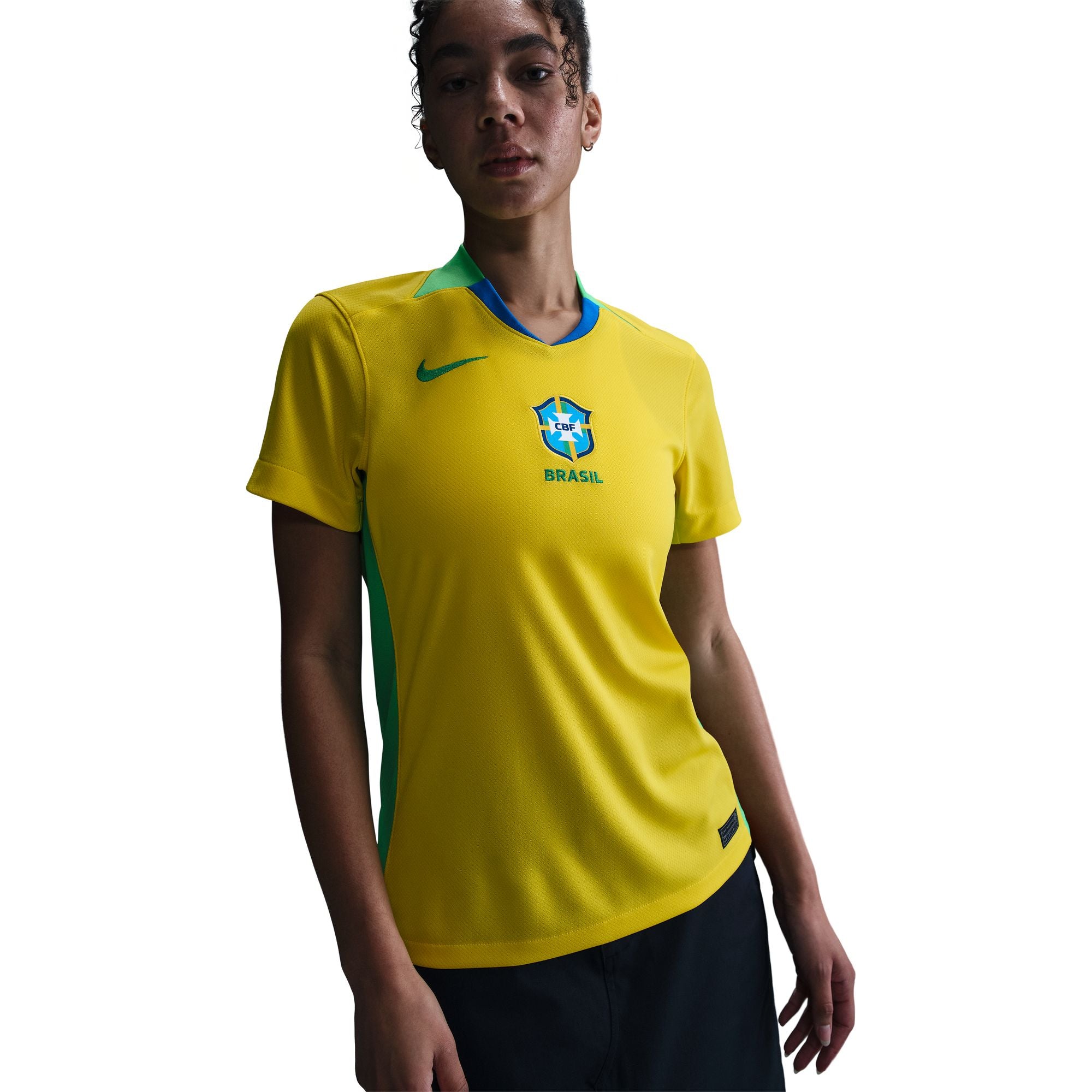 Nike Brazil 2025 Stadium Home (Women's Team) Women's Dri-FIT Soccer Replica Jersey - FZ9125-718-NIKE by Nike | Available at Niky's Sports