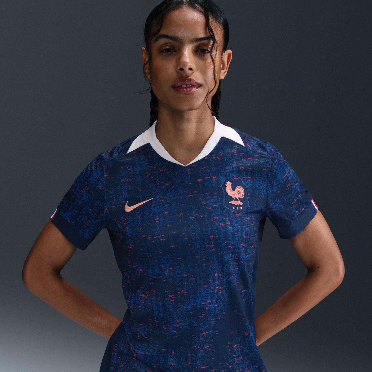 Nike FFF 2025 Stadium Home (Women's Team) Women's Dri-FIT Soccer Replica Jersey - FZ9130-492-NIKE by Nike | Available at Niky's Sports
