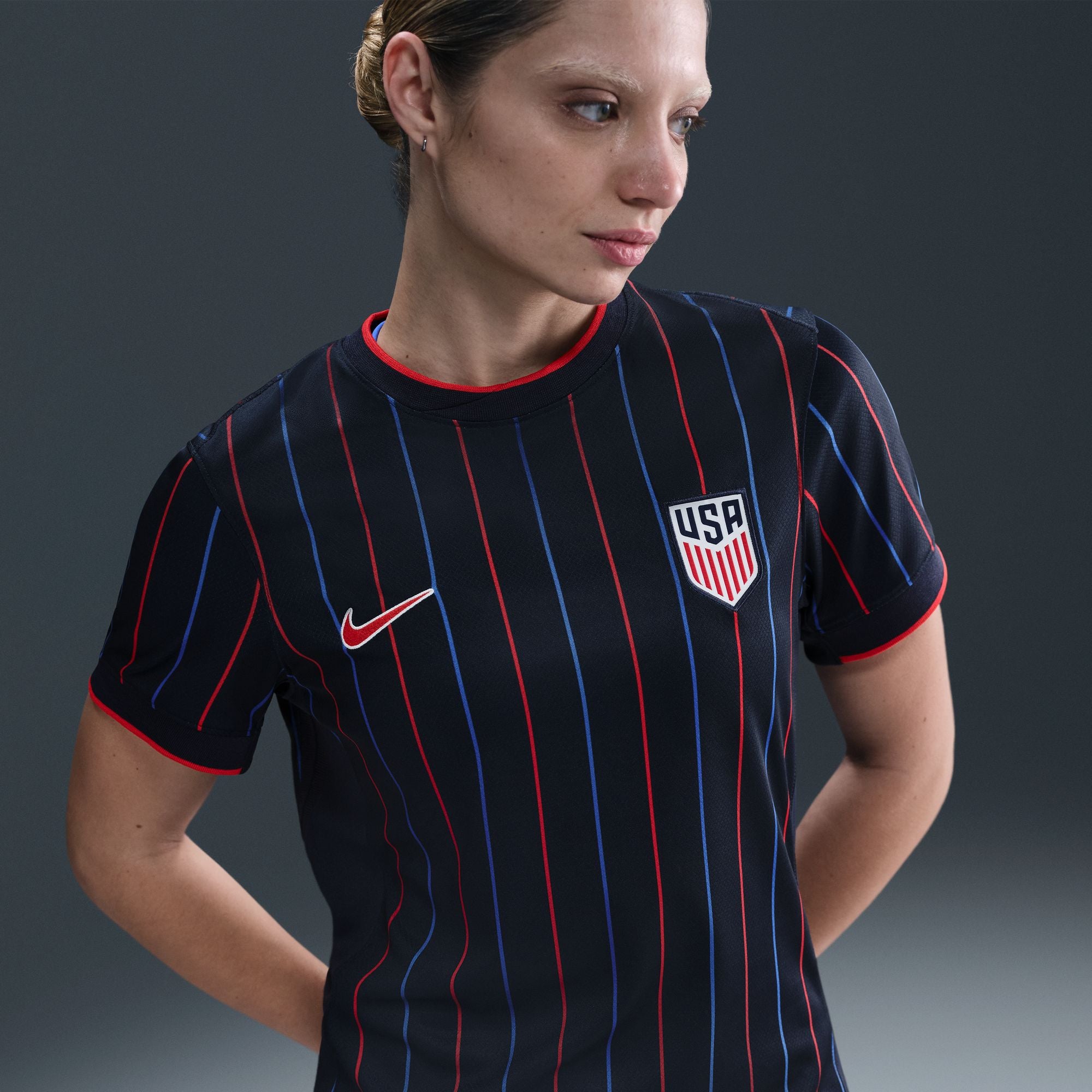 Nike USMNT 2025 Stadium Away (Men's Team) Women's Dri-FIT Soccer Replica Jersey - FZ9139-451-NIKE by Nike | Available at Niky's Sports