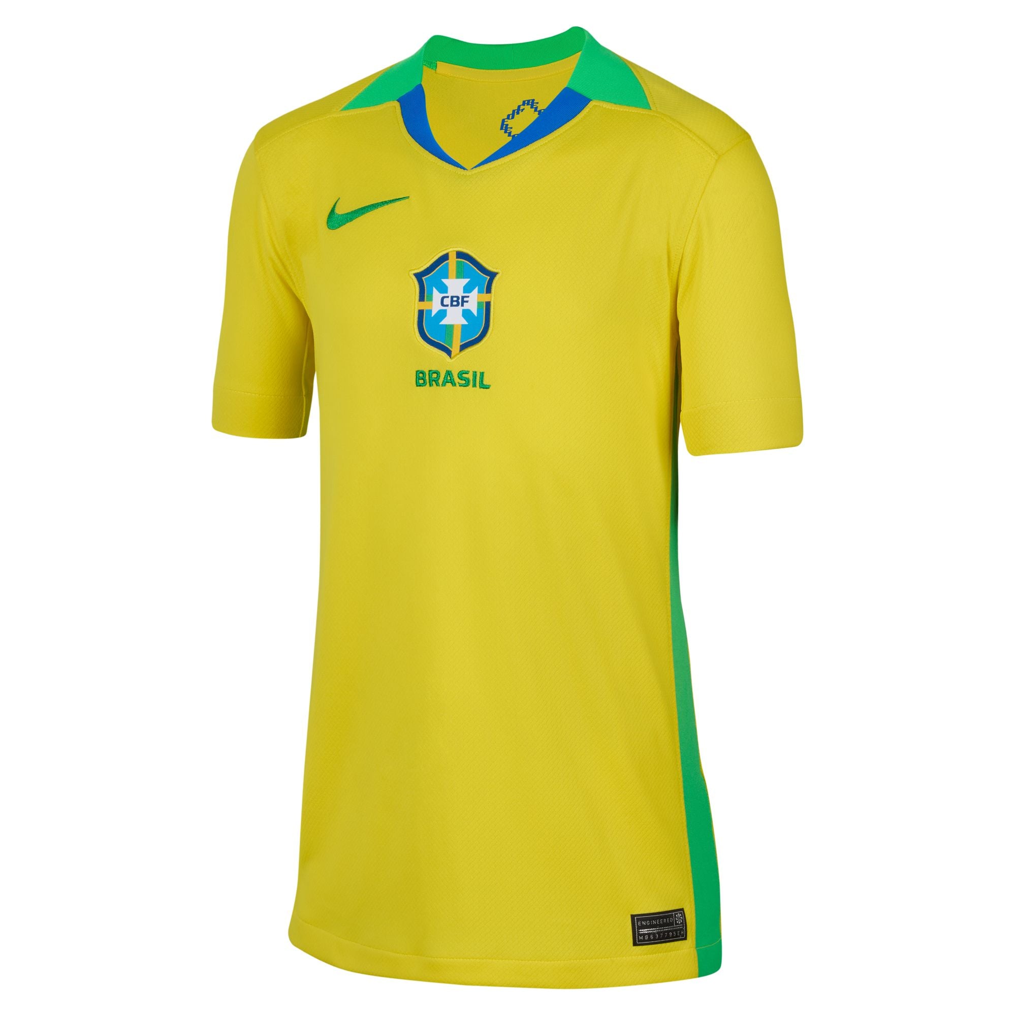 Nike Brazil 2025 Stadium Home (Women's Team) Big Kids' Dri-FIT Soccer Replica Jersey
