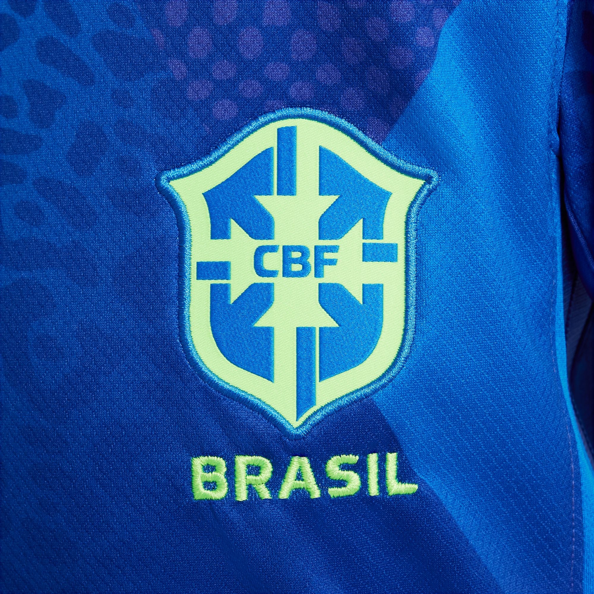 Nike Brazil 2025 Stadium Away (Women's Team) Big Kids' Dri-FIT Soccer Replica Jersey - FZ9195-458-NIKE by Nike | Available at Niky's Sports