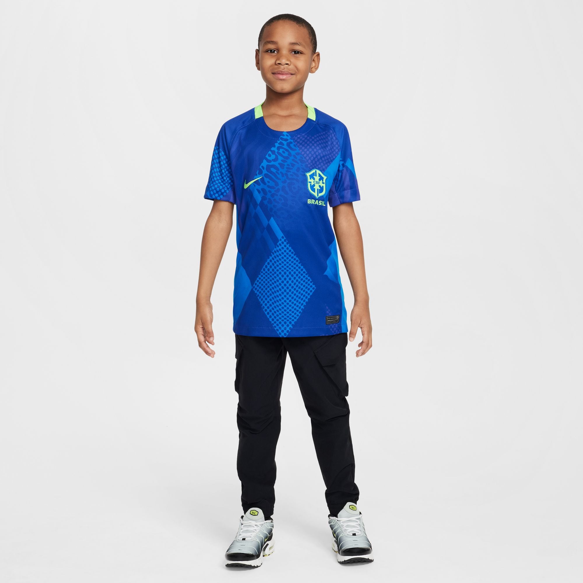 Nike Brazil 2025 Stadium Away (Women's Team) Big Kids' Dri-FIT Soccer Replica Jersey - FZ9195-458-NIKE by Nike | Available at Niky's Sports
