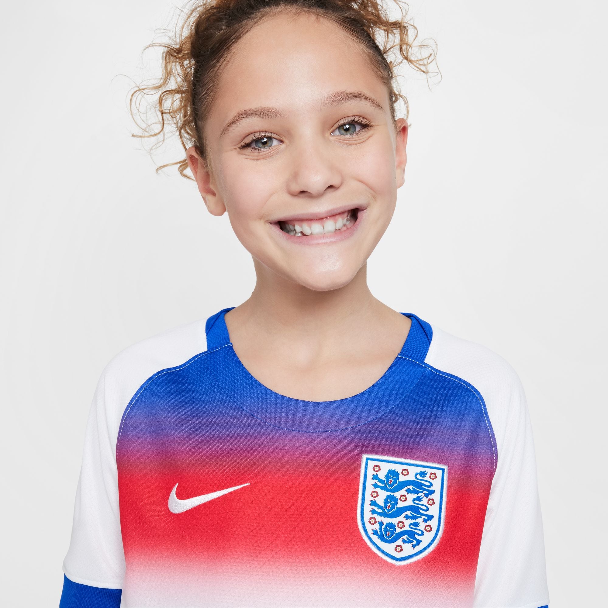 Nike England 2025 Stadium Home (Women's Team) Big Kids' Dri-FIT Soccer Replica Jersey - FZ9197-405-NIKE by Nike | Available at Niky's Sports