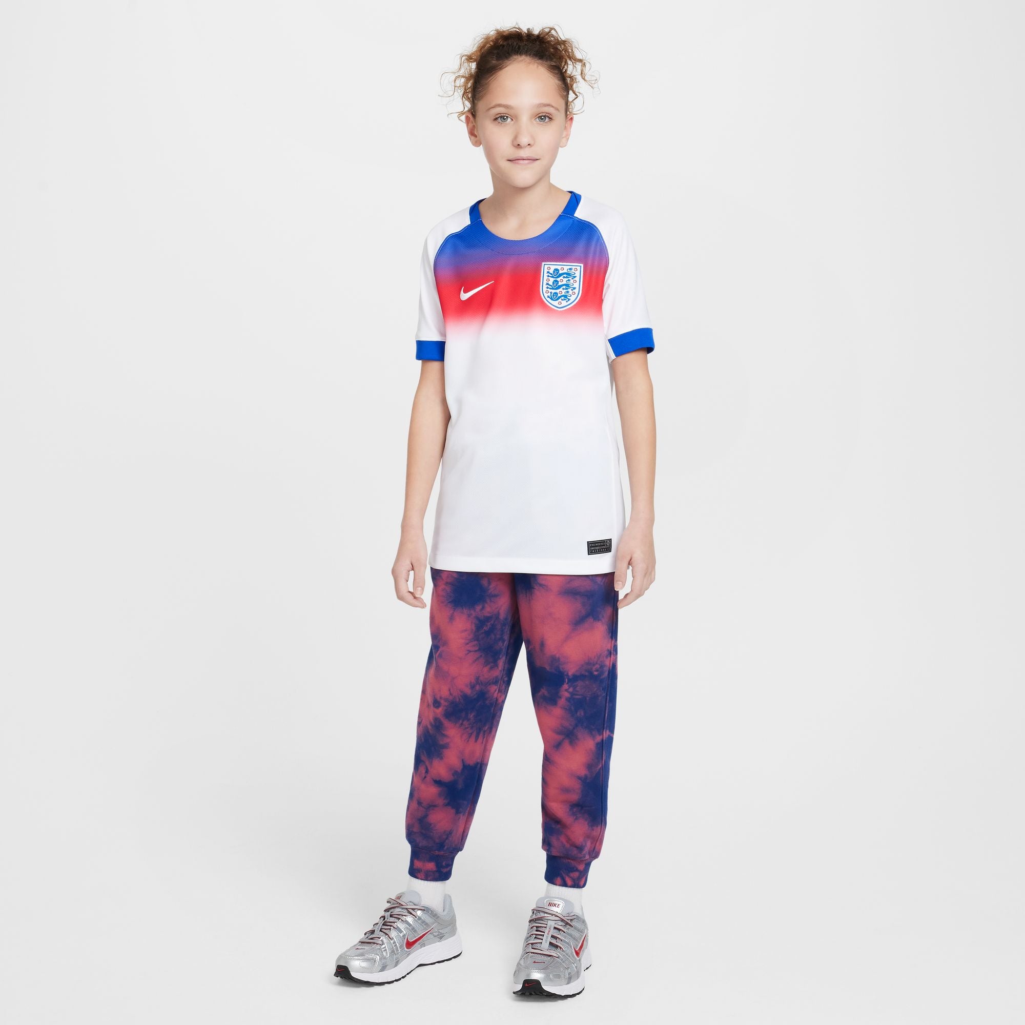 Nike England 2025 Stadium Home (Women's Team) Big Kids' Dri-FIT Soccer Replica Jersey - FZ9197-405-NIKE by Nike | Available at Niky's Sports