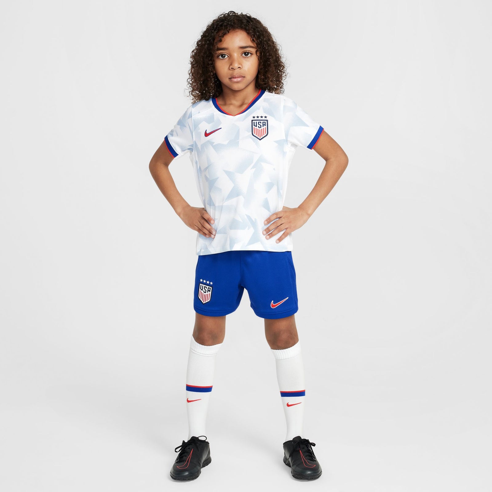 Nike USA Little Kids (Women's Team) Home 2025 Mini Kit - FZ9243-101-NIKE by Nike | Available at Niky's Sports
