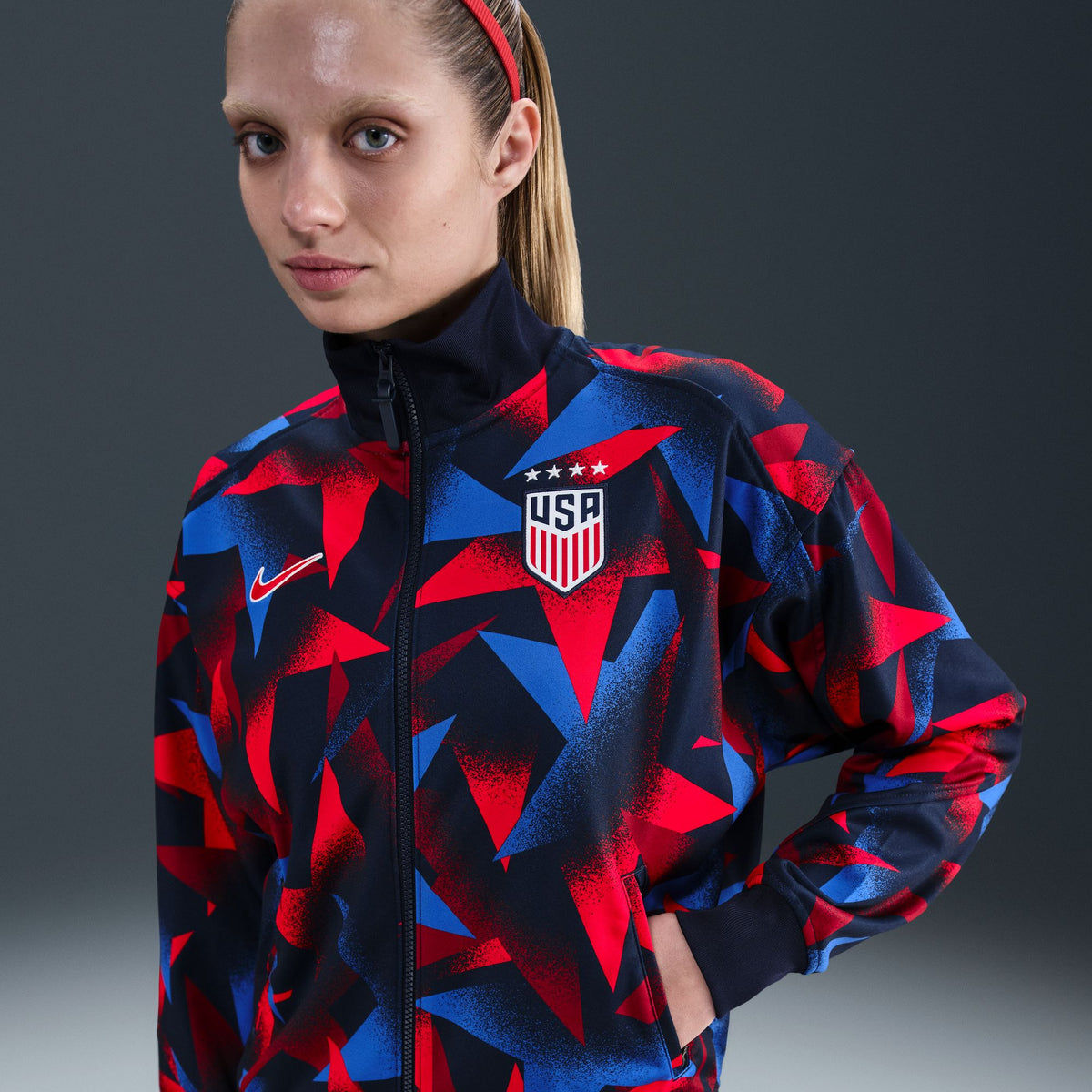 Nike USWNT Academy Pro Women's Dri-FIT Soccer 2025 Anthem Jacket - FZ9402-451-NIKE by Nike | Available at Niky's Sports