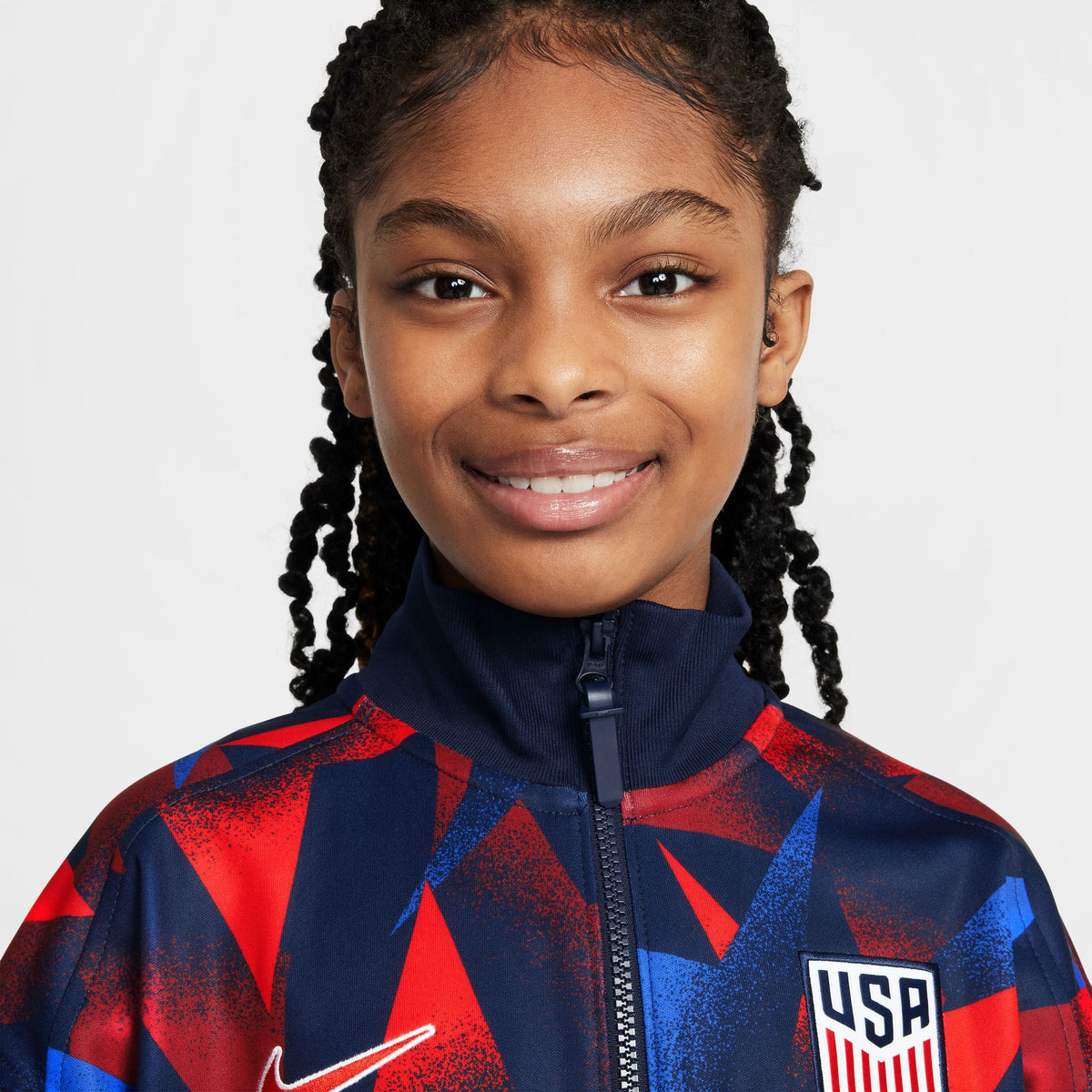 Nike USMNT Academy Pro Big Kids' Dri-FIT Soccer 2025 Anthem Jacket - FZ9411-451-NIKE by Nike | Available at Niky's Sports