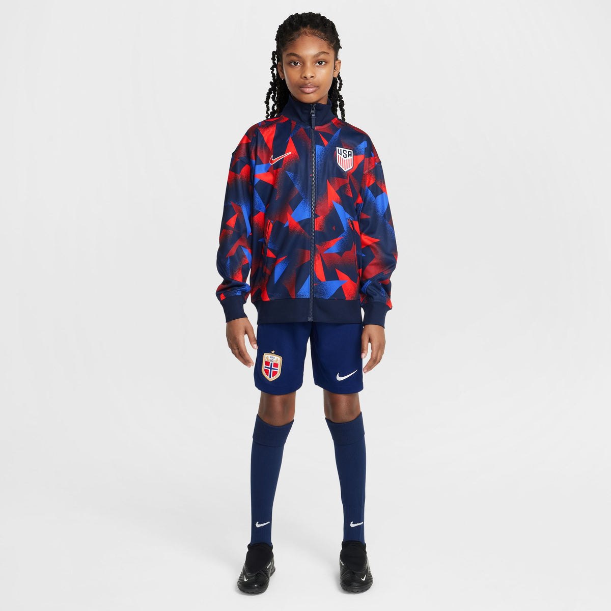 Nike USMNT Academy Pro Big Kids' Dri-FIT Soccer 2025 Anthem Jacket - FZ9411-451-NIKE by Nike | Available at Niky's Sports