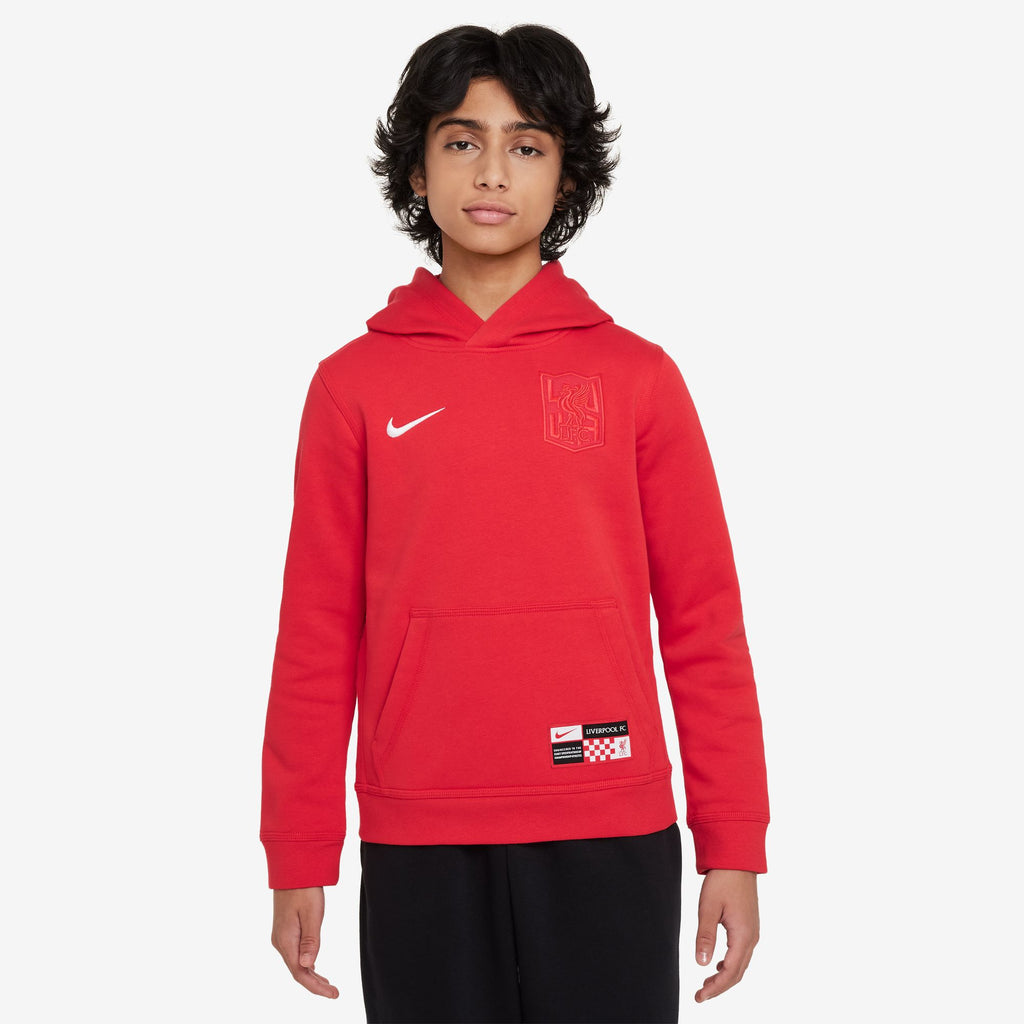 Nike Liverpool FC Club Third Big Kids' (Boys') Soccer Pullover Hoodie - HF0076-679-NIKE by Nike | Available at Niky's Sports