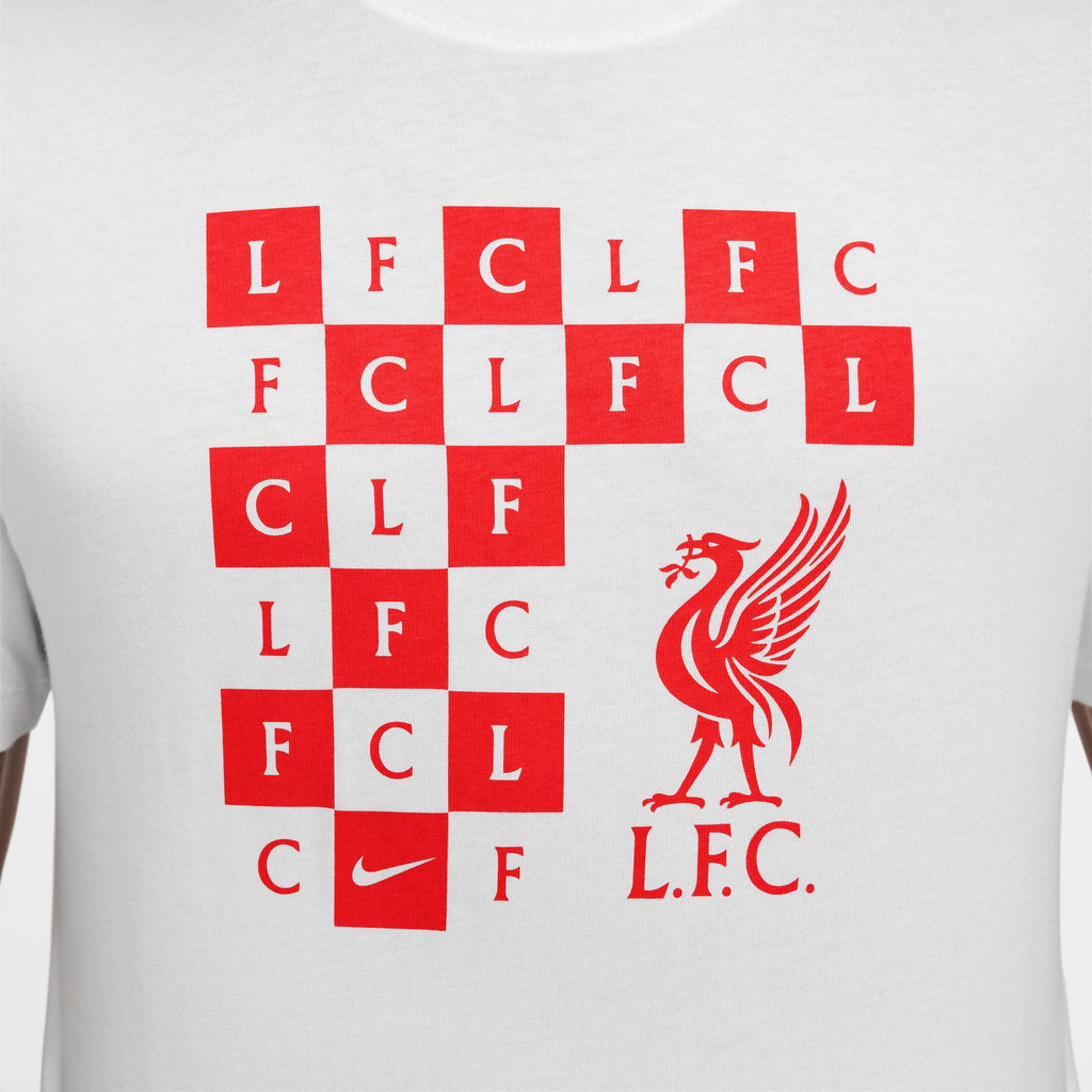 Nike Liverpool FC Men's Soccer Checkered T-Shirt - HF0871-100-NIKE by Nike | Available at Niky's Sports