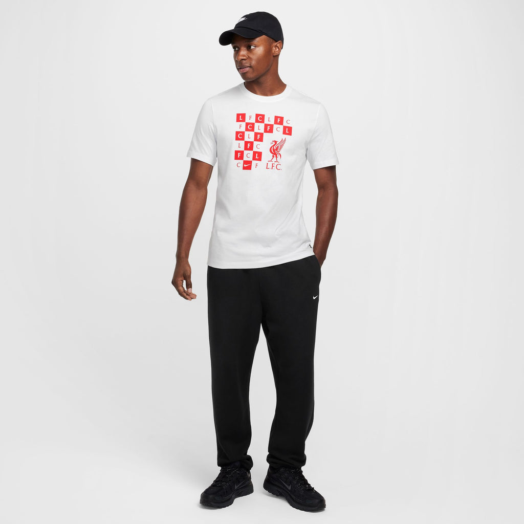 Nike Liverpool FC Men's Soccer Checkered T-Shirt - HF0871-100-NIKE by Nike | Available at Niky's Sports