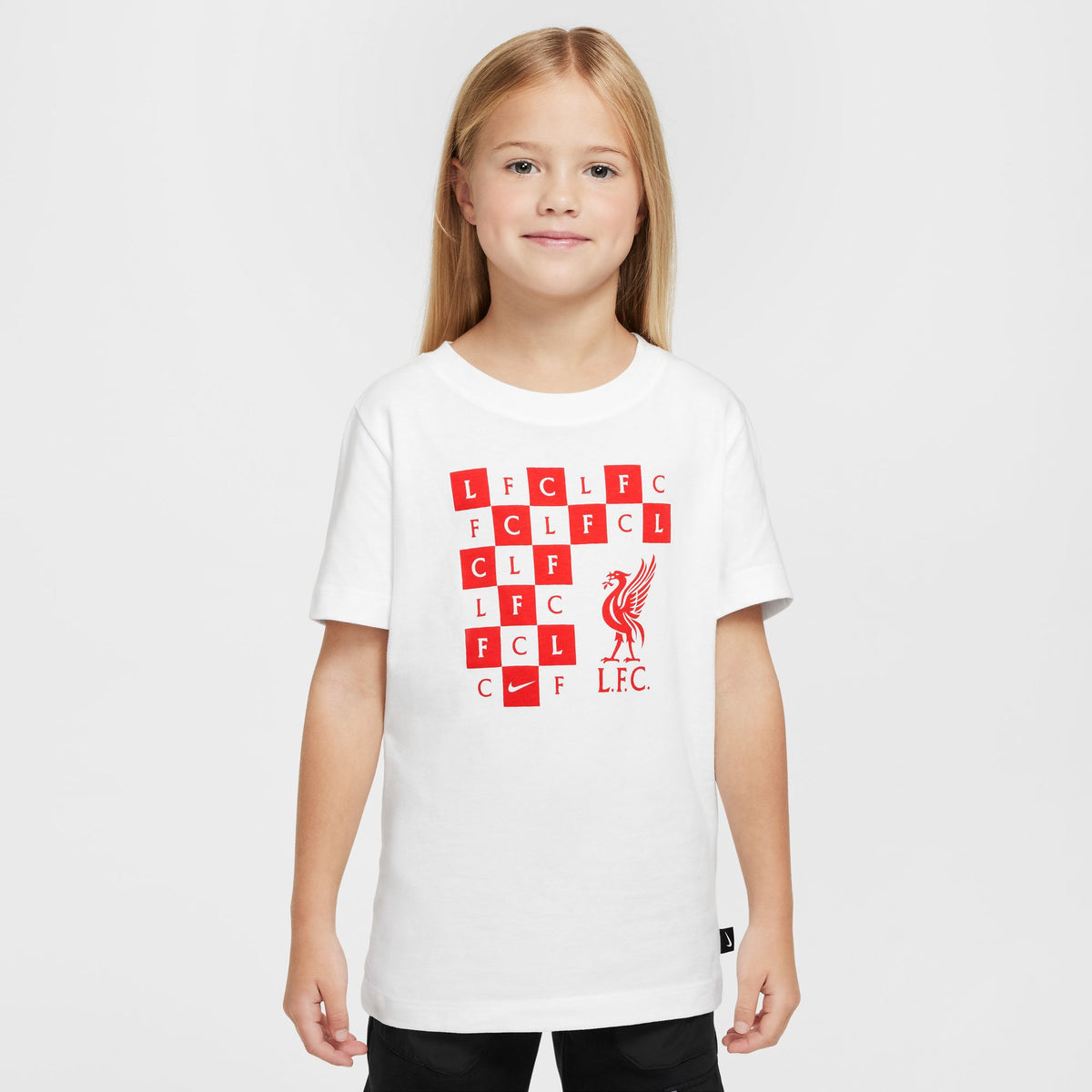 Nike Liverpool FC Big Kids&#39; Soccer Checkered T-Shirt