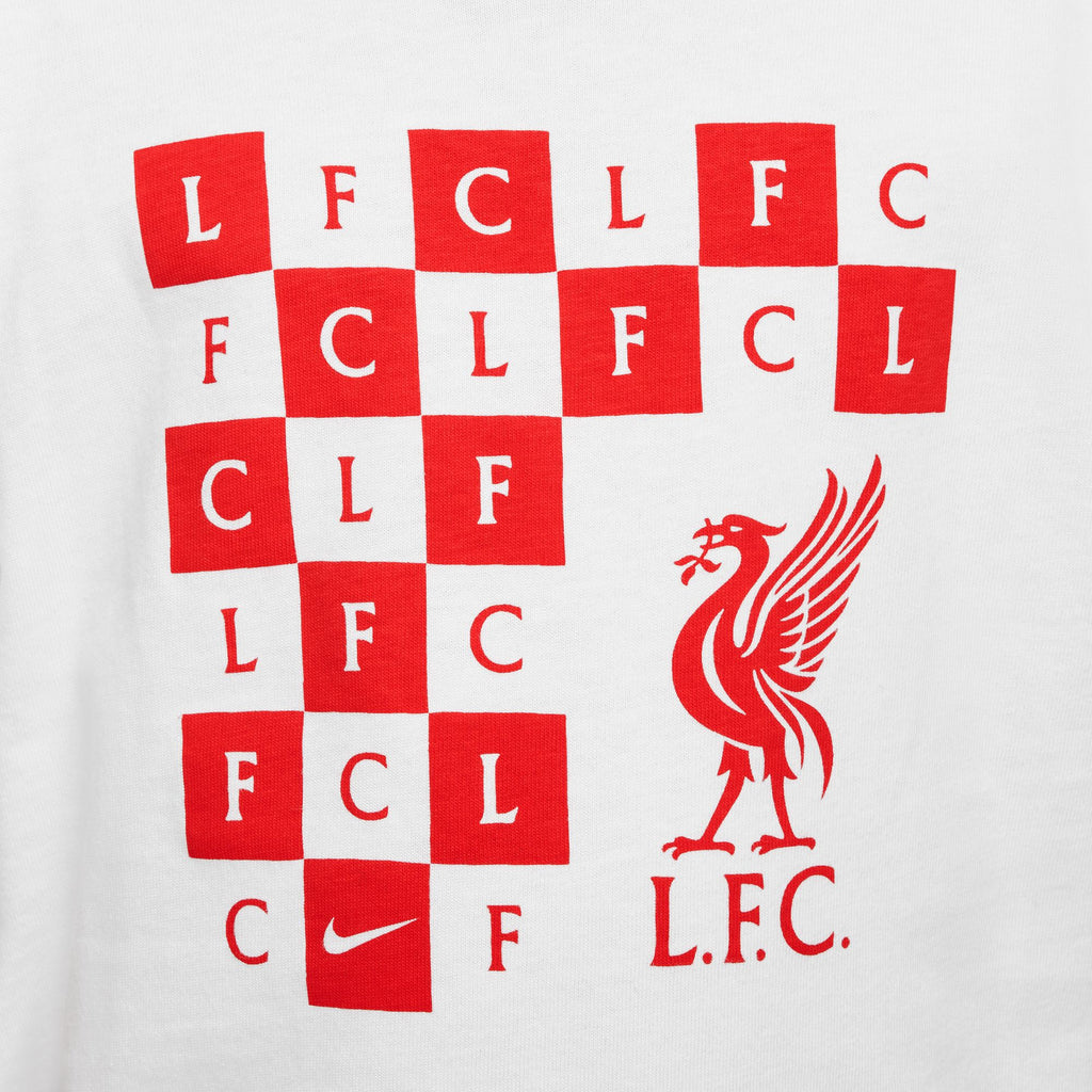 Nike Liverpool FC Big Kids' Soccer Checkered T-Shirt - HF0907-100-NIKE by Nike | Available at Niky's Sports