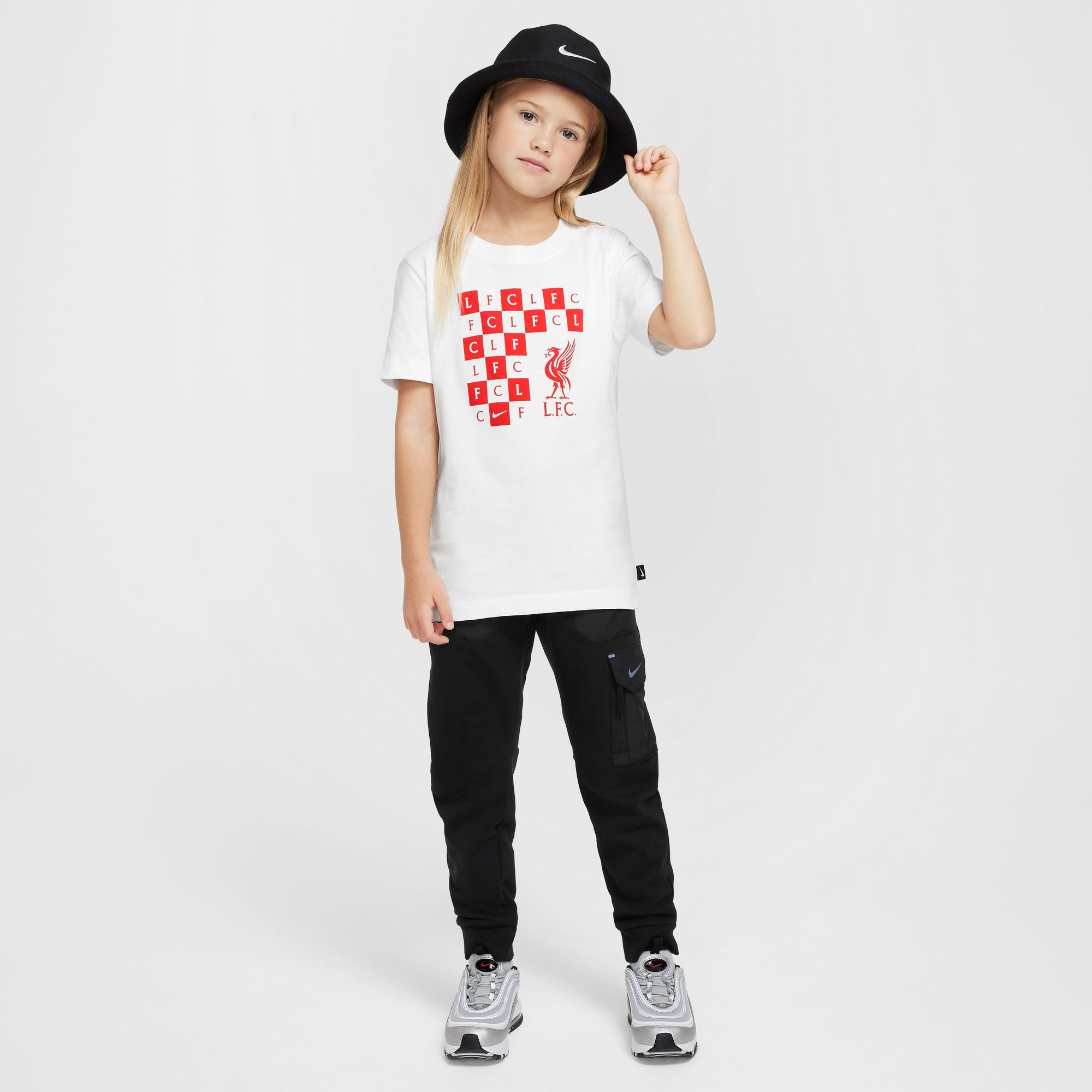 Nike Liverpool FC Big Kids' Soccer Checkered T-Shirt - HF0907-100-NIKE by Nike | Available at Niky's Sports