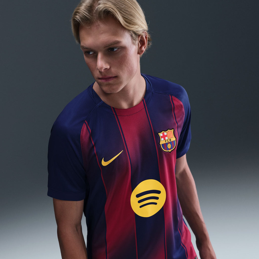 Nike FC Barcelona 2025/26 Stadium Home Men's Dri-FIT Soccer Stadium Jersey - HJ4590-456-NIKE by Nike | Available at Niky's Sports