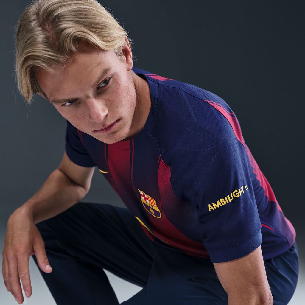 Nike FC Barcelona 2025/26 Stadium Home Men's Dri-FIT Soccer Stadium Jersey - HJ4590-456-NIKE by Nike | Available at Niky's Sports