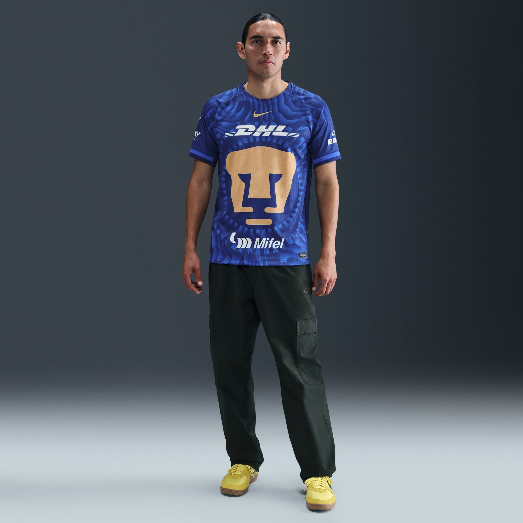 Nike Pumas UNAM 2025/26 Stadium Away Men's Dri-FIT Soccer Replica Jersey - HJ4607-456-NIKE by Nike | Available at Niky's Sports