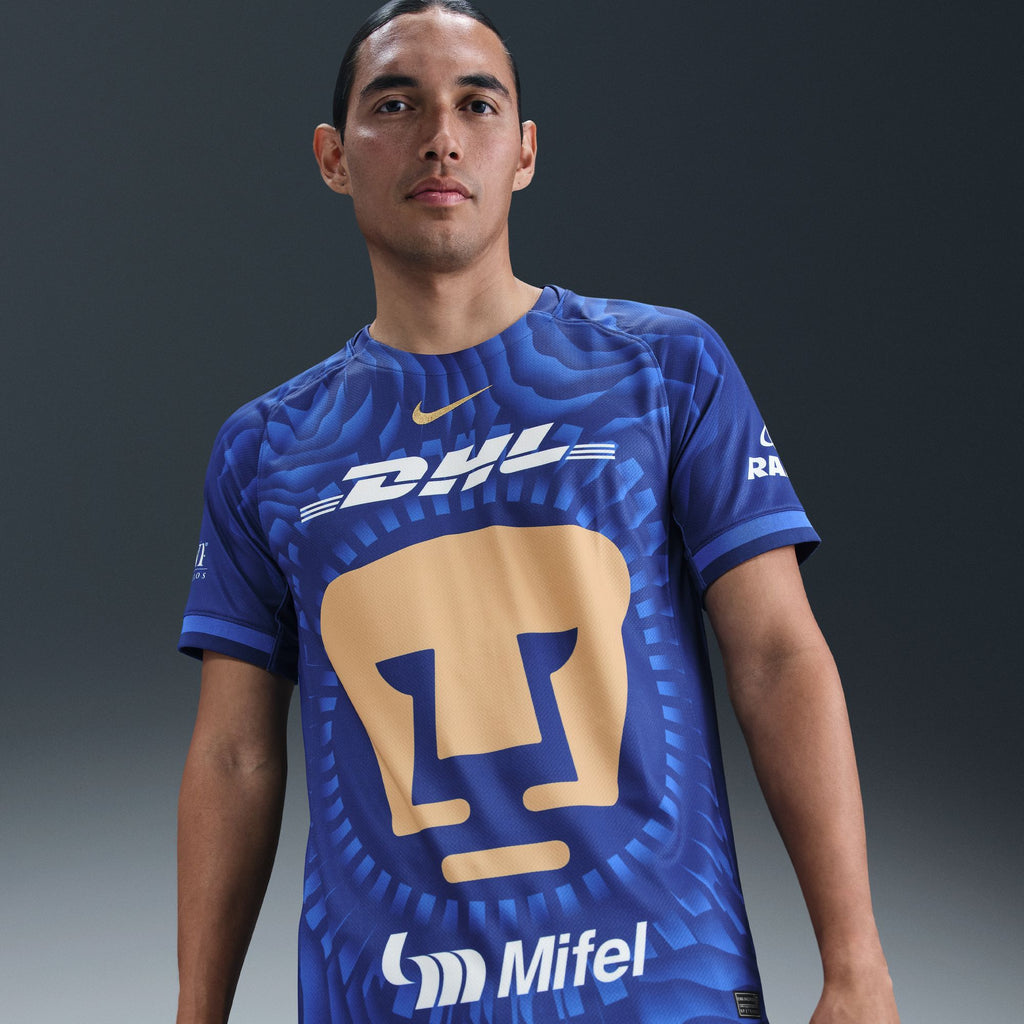 Nike Pumas UNAM 2025/26 Stadium Away Men's Dri-FIT Soccer Replica Jersey - HJ4607-456-NIKE by Nike | Available at Niky's Sports